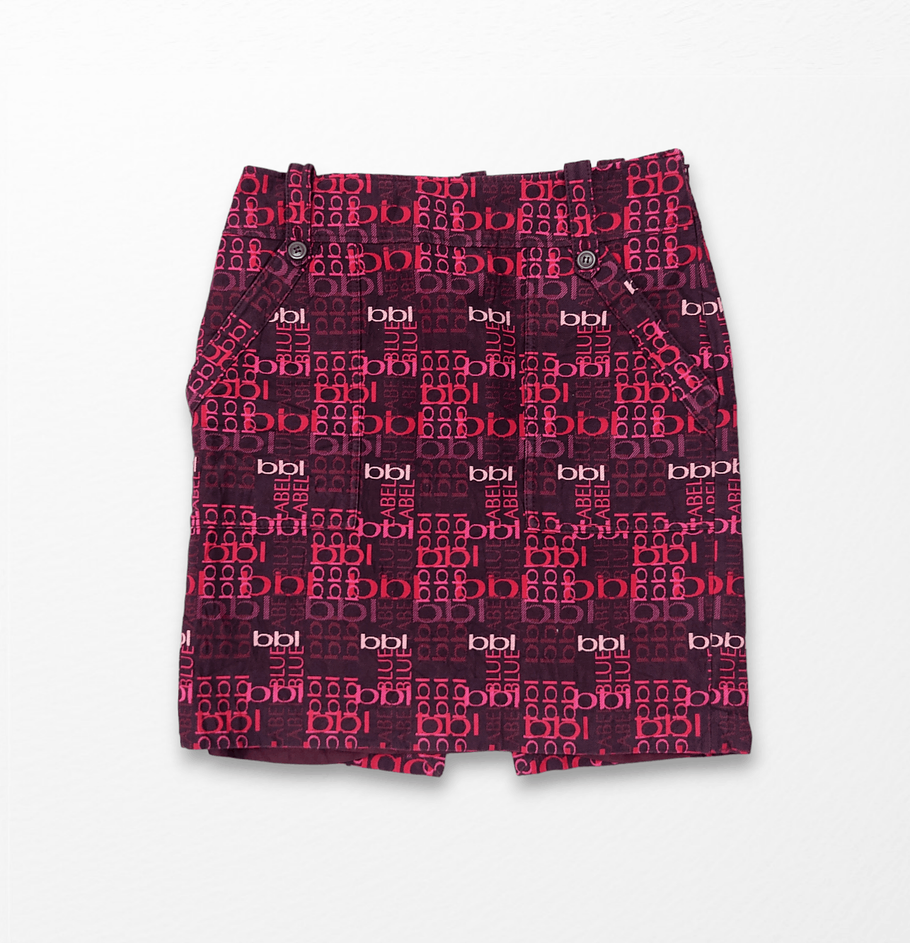 Burberry BURBERRY Blue Label All Over Print Monogram Mini Skirt Size 27" / US 4 / IT 40 - 1 Thumbnail