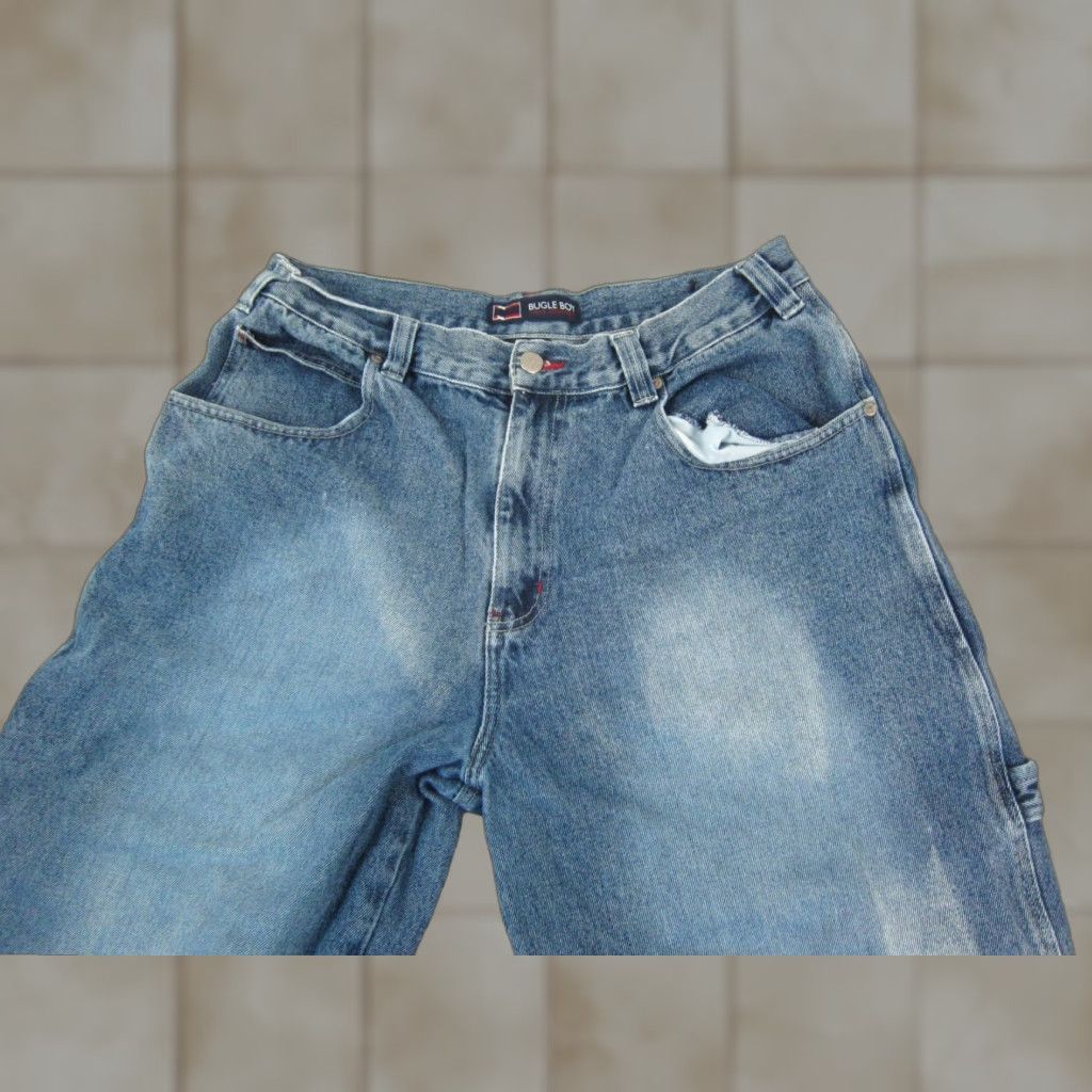 Bugle Boy VINTAGE Bugle Boy Jeans Mens 36x30 Blue Carpenter Baggy Workwear 90s Jeans Straight Mens Size US 36 / EU 52 - 1 Thumbnail
