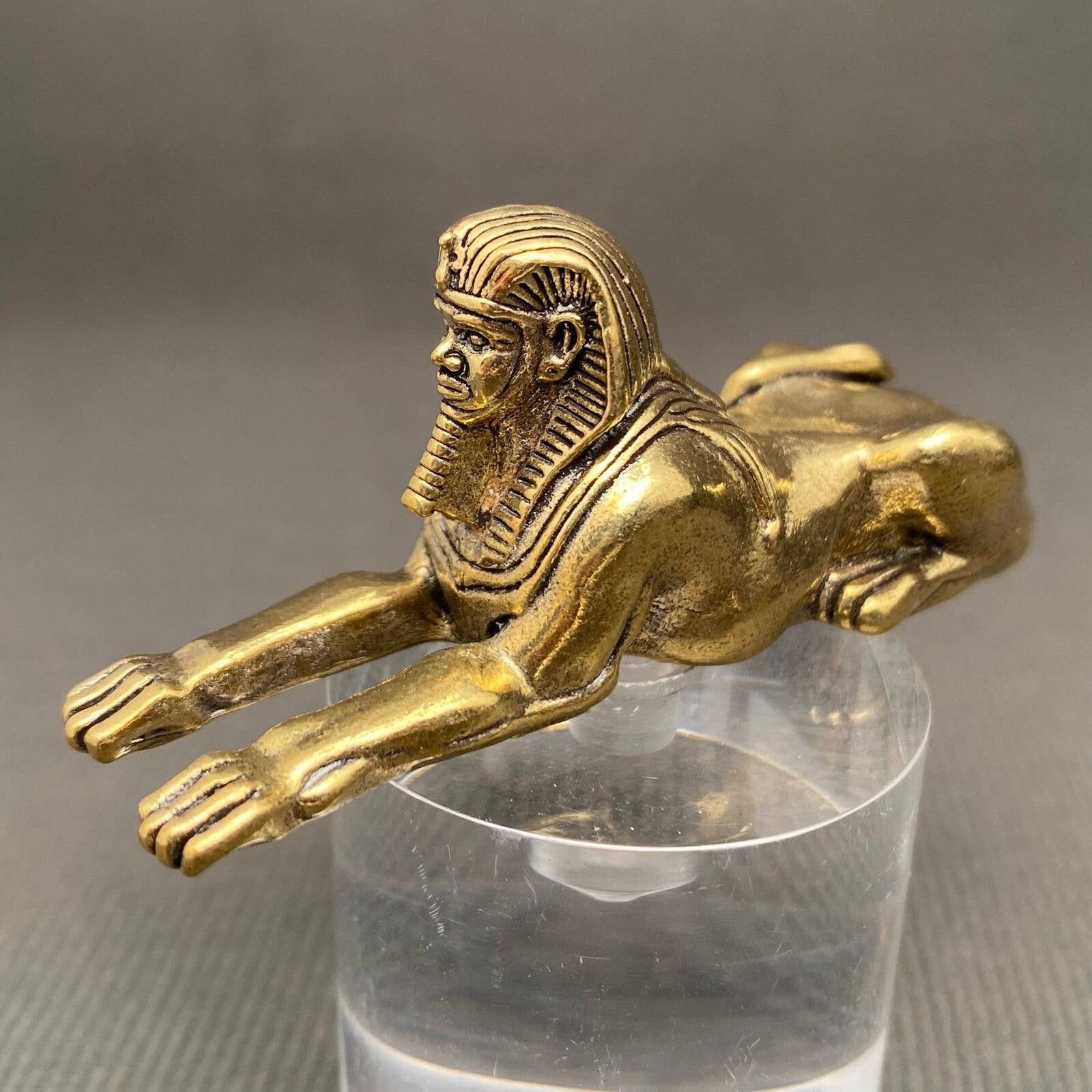 The Unbranded Brand Antique Brass Sphinx Figurine Sculpture Size ONE SIZE - 3 Thumbnail