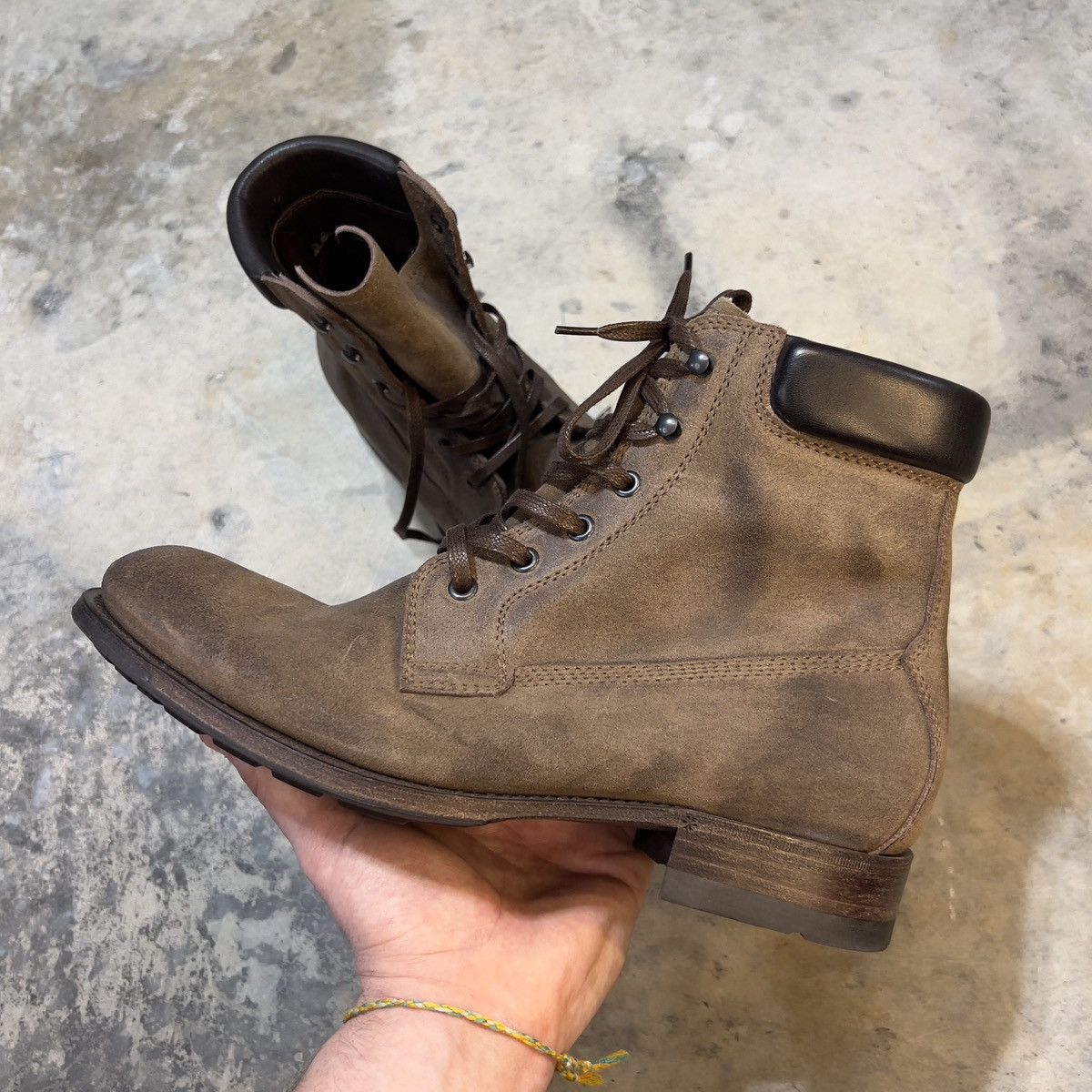 n.d.c. made by hand forester r hammer castoro leather handmade welted boots Size US 8.5 / EU 41-42 - 7 Thumbnail