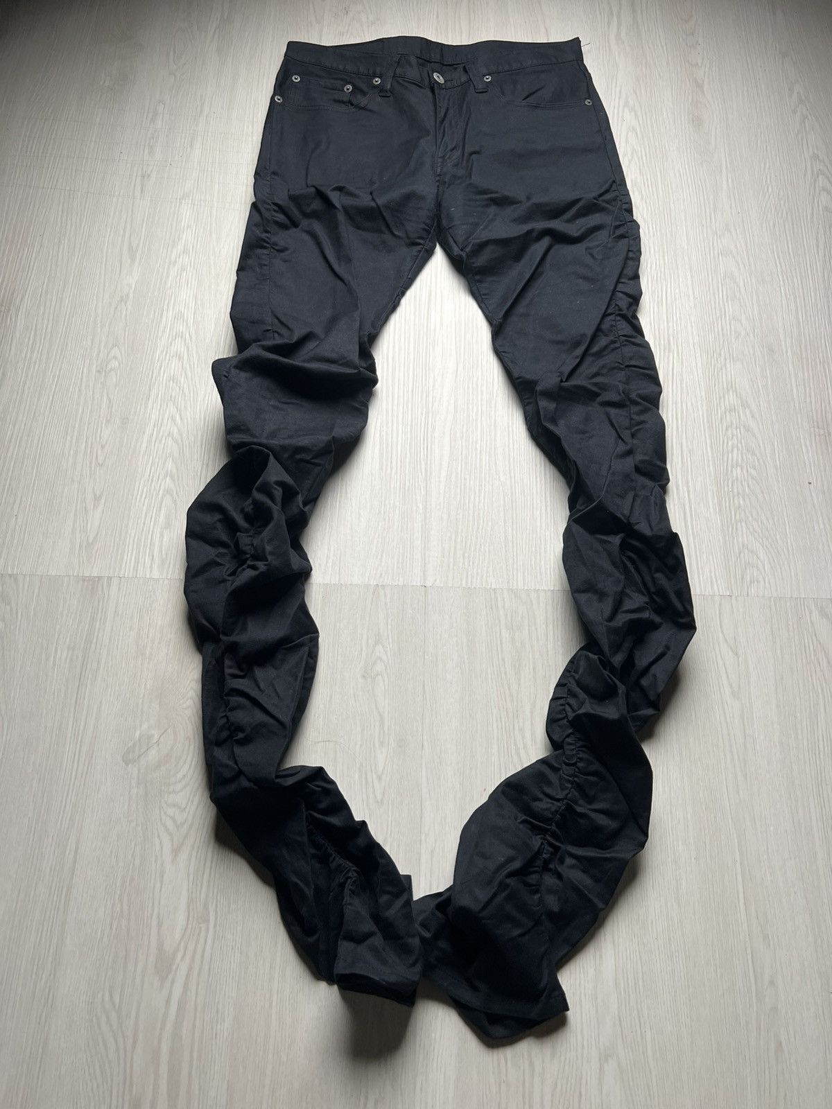 Tornado Mart Tornado Mart Wrinkled Extra Long Boot Cut Pants Size US 31 - 1 Thumbnail