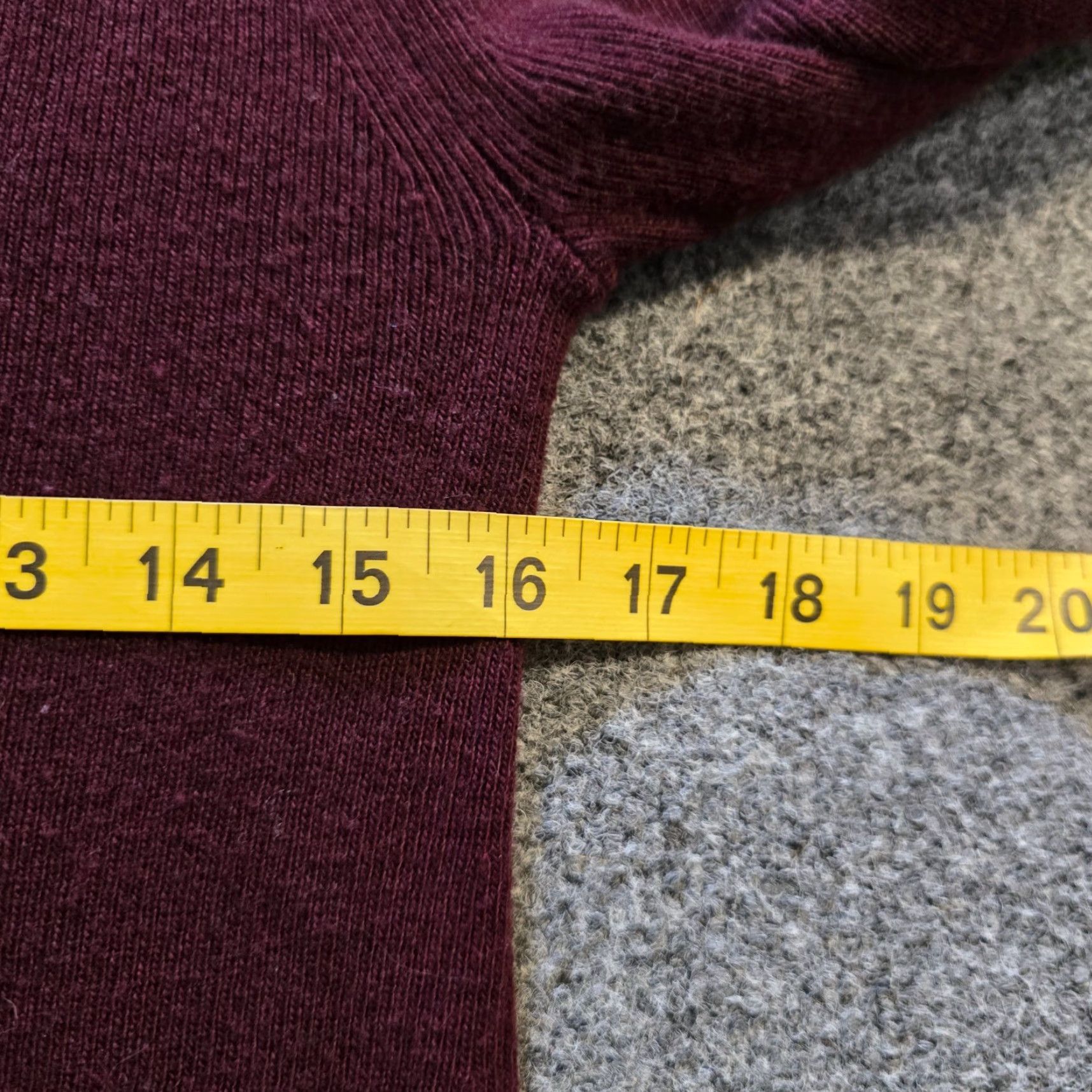 J.Crew J.CREW Sweater Women's Medium Purple Burgundy Wool Blend Knit Long Flared Sleeve V-Neck Casual Career Pullover Womens Size M / US 6-8 / IT 42-44 - 5 Thumbnail