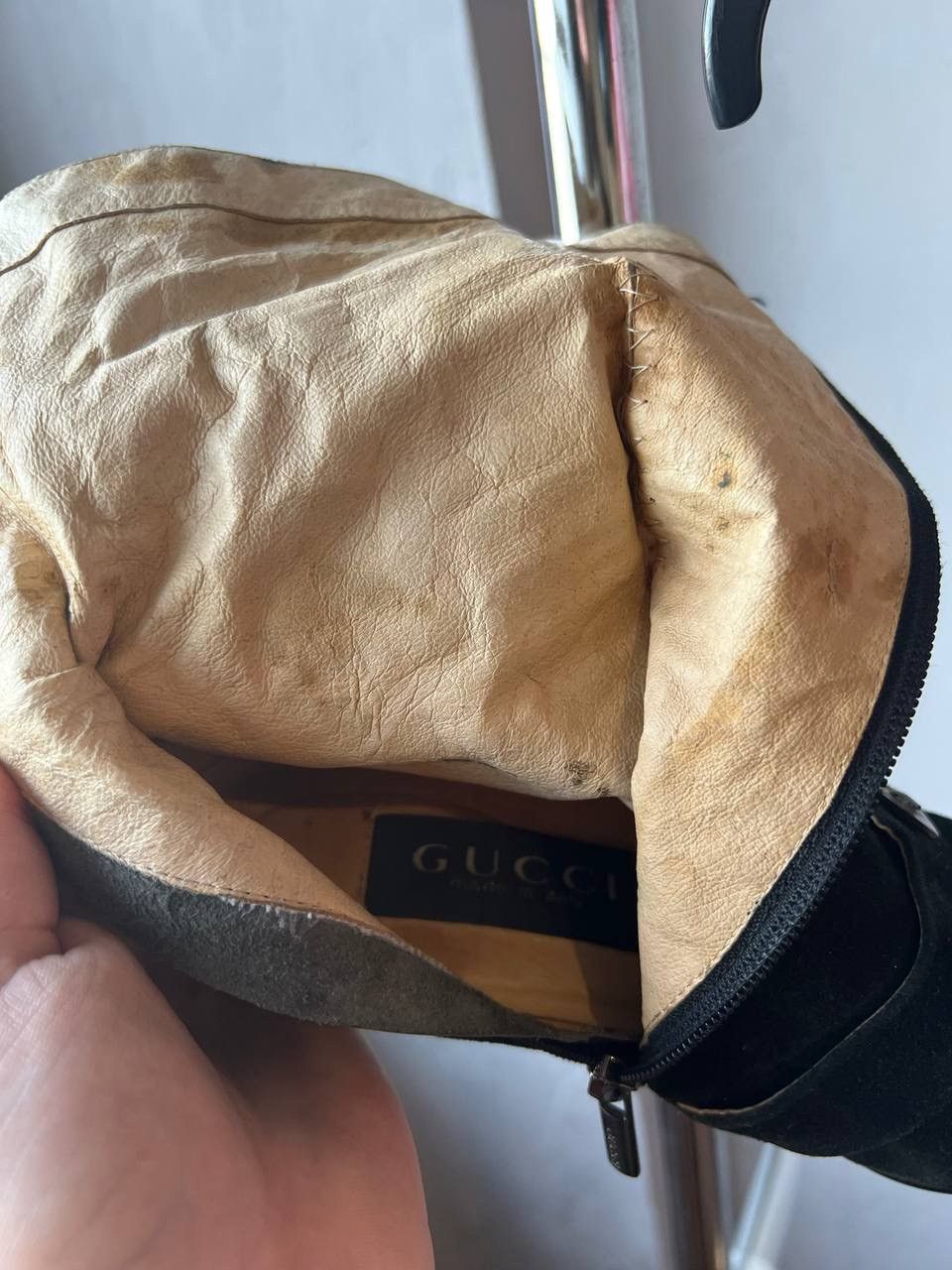 Gucci 1960/70 GUCCI MADE IN ITALY BLACK SUEDE BOOTS HEELS SIZE 38 Size US 8 / IT 38 - 21 Thumbnail