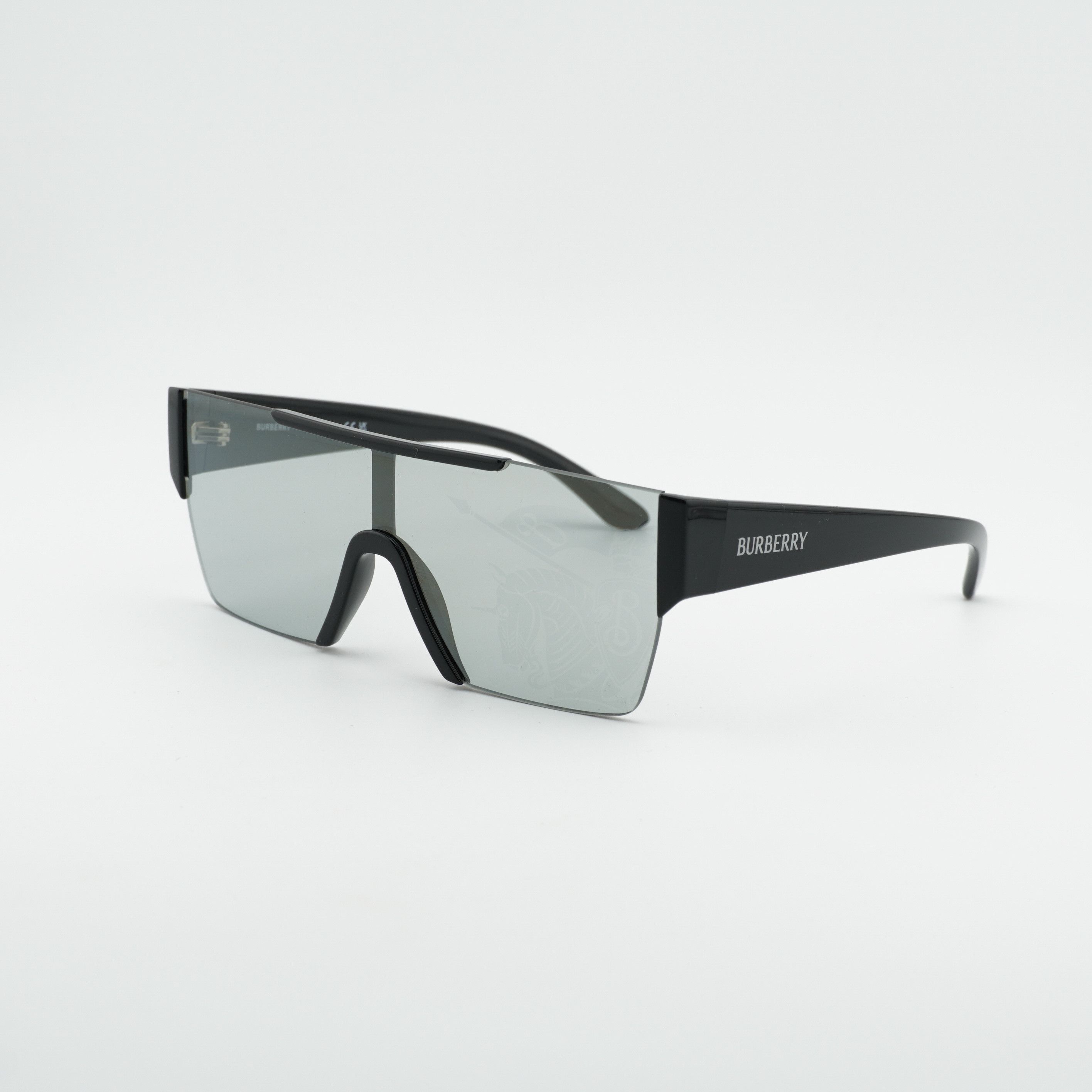 Burberry Burberry BE4291 3001/69 Sunglasses Black Shield Frame Size ONE SIZE - 1 Thumbnail