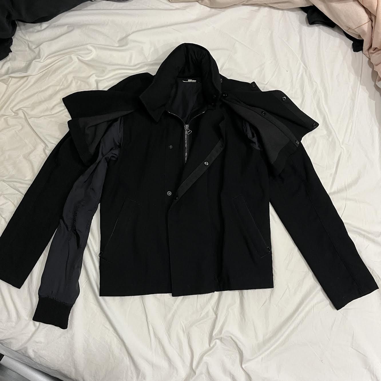 Helmut Lang Helmut Lang Layered Button Wool Coat Jacket Size US M / EU 48-50 / 2 - 6 Thumbnail