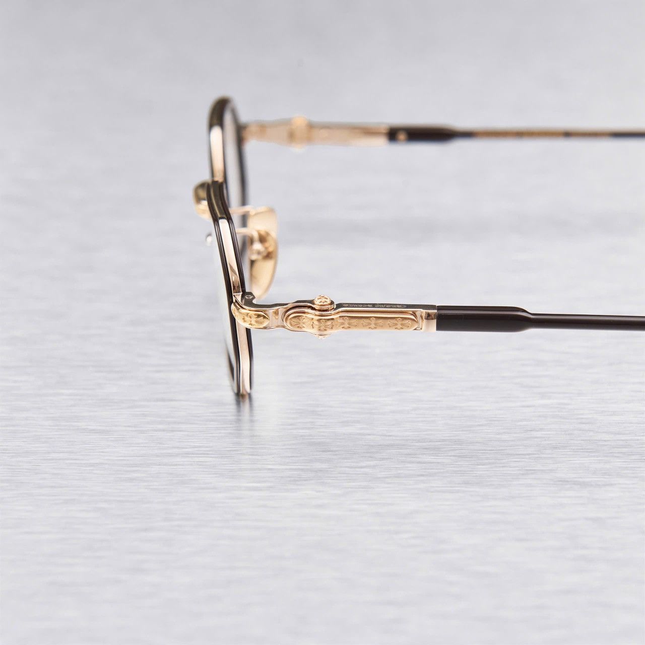 Chrome Hearts CHROME HEARTS TATTERS CLASSIC BROWN - GOLD PLATED GLASSES Size ONE SIZE - 3 Thumbnail