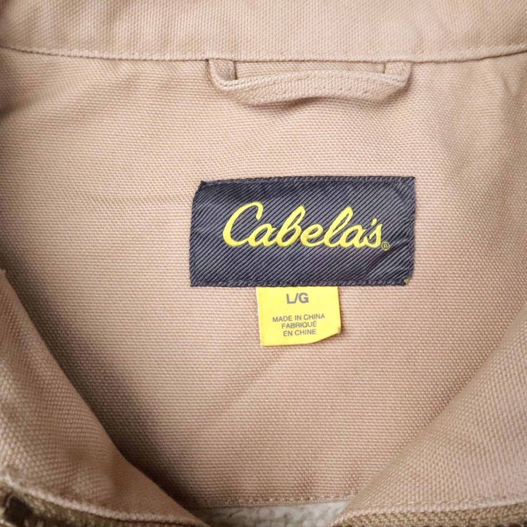 Vintage Cabela's Beige Duck Canvas Lined Full Zip Jacket Mens Large Size US L / EU 52-54 / 3 - 6 Thumbnail