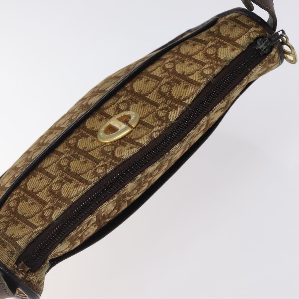 Dior DIOR Trotter Canvas Shoulder Bag Brown Gold Size ONE SIZE - 6 Thumbnail