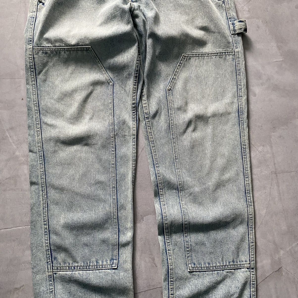 Beauty Beast × Japanese Brand × Jean Double Knee Carpenter Vintage Wash Jeans Pants Y2K Size US 33 - 4 Thumbnail