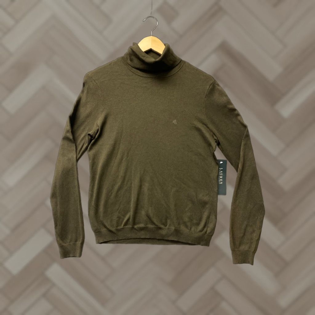 Ralph Lauren Ralph Lauren Sweater Unisex Adults M Dark Olive Knit Turtleneck Pullover 159-27 Size M / US 6-8 / IT 42-44 - 1 Thumbnail