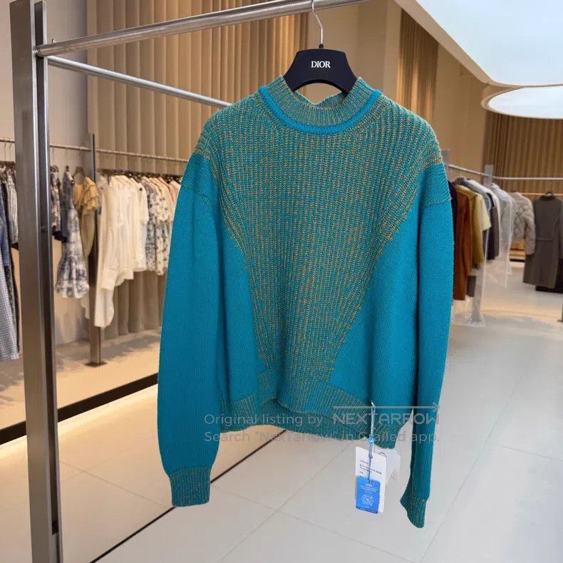 Hermes Hermes Yellow and Green Knit Cashmere Sweater Size XXS / US 00 / IT 34 - 1 Thumbnail
