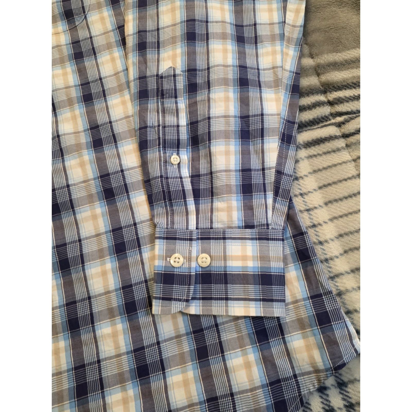 Peter Millar Peter Millar Shirt Button-Up Long Sleeve Blue Plaid Men's XL 100% Cotton Classic Preppy Size US XL / EU 56 / 4 - 5 Thumbnail