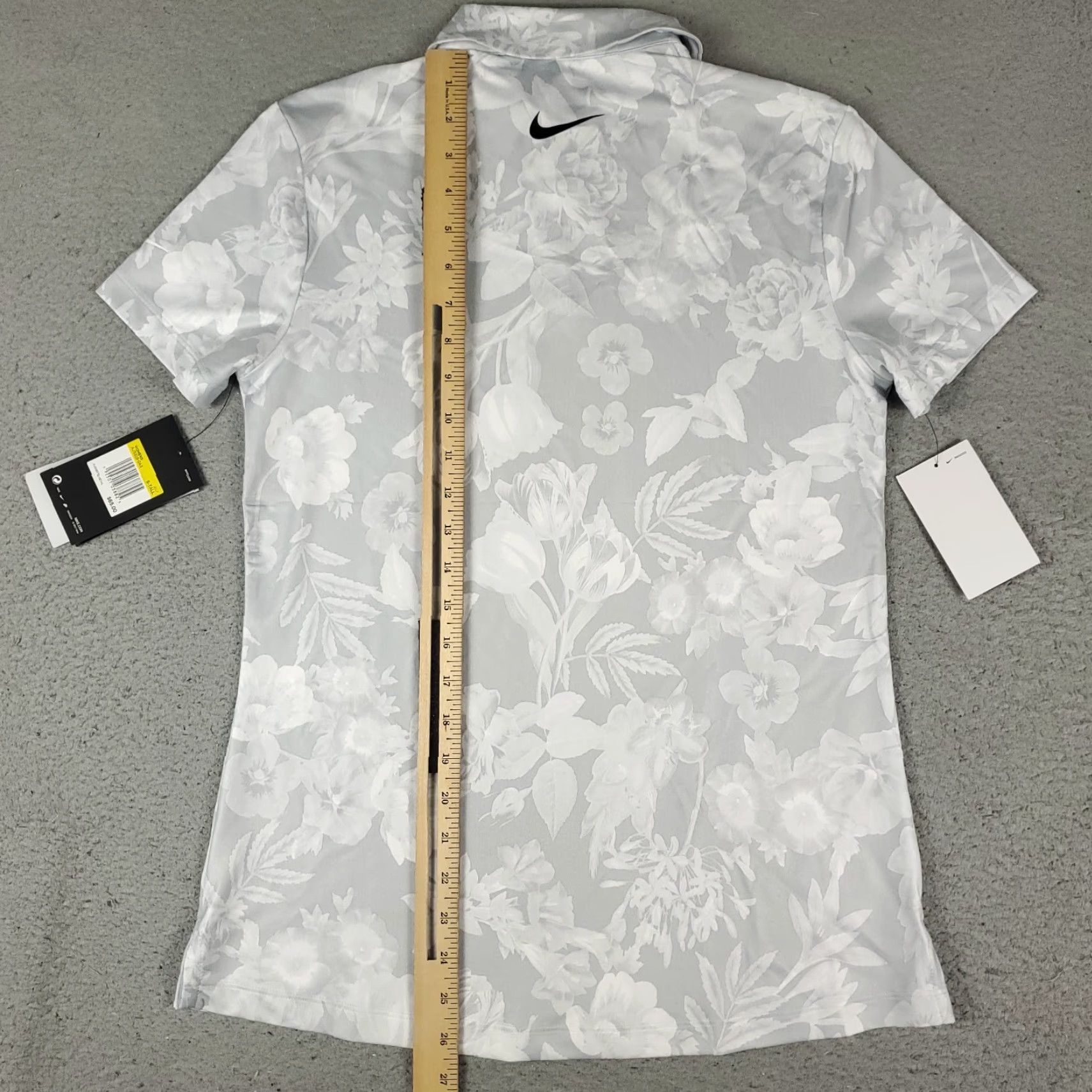 Nike Nike Polo Shirt Womens Small Tall Gray Floral Swoosh Golf Short Sleeve Polo Shirt Womens Small Tall Gray Floral Nike Swoosh Golf Short Sleeve Size S / US 4 / IT 40 - 3 Thumbnail