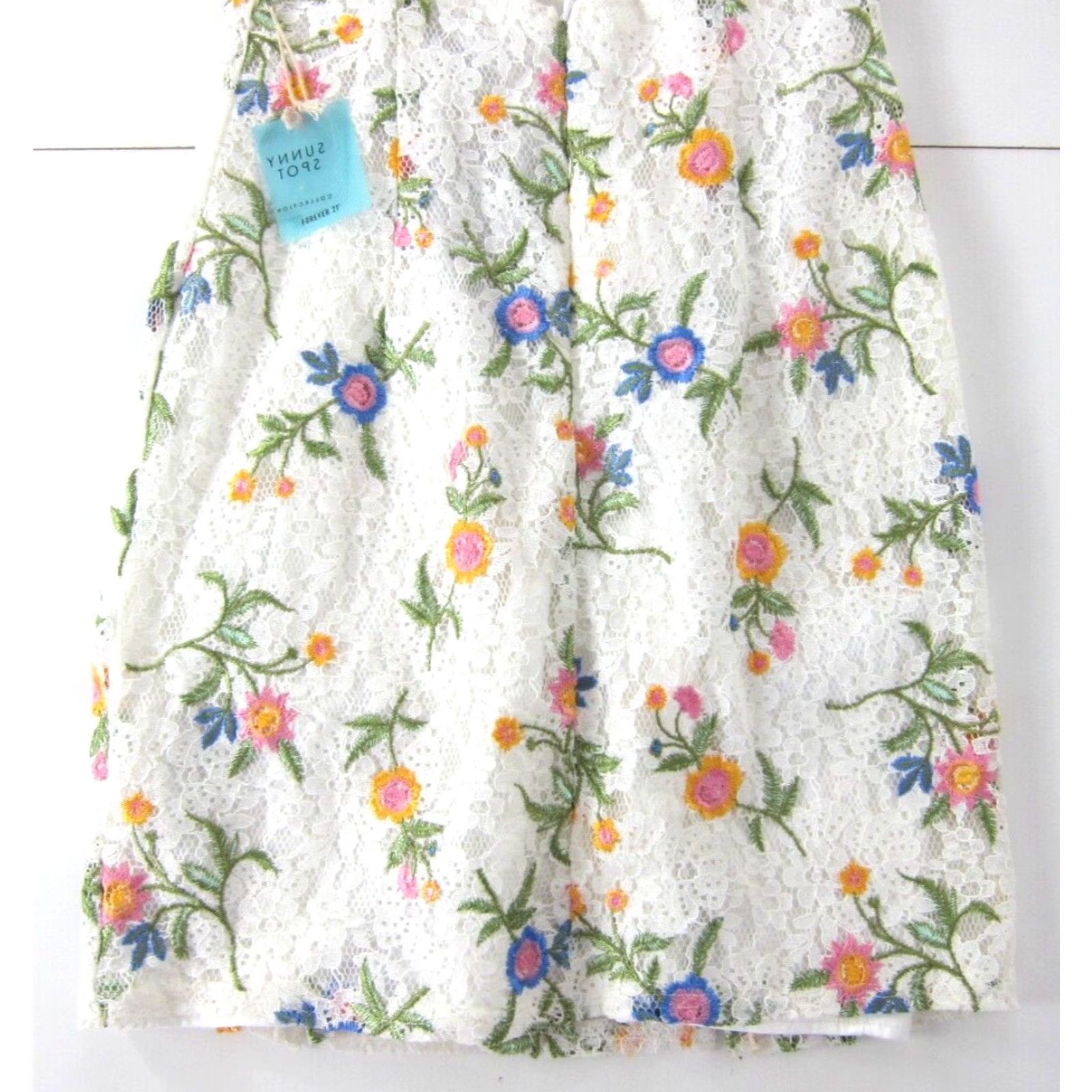 Forever 21 FOREVER 21 Slip Dress NWT Floral Lace White Pink Green M Dress Women Size M / US 6-8 / IT 42-44 - 7 Thumbnail