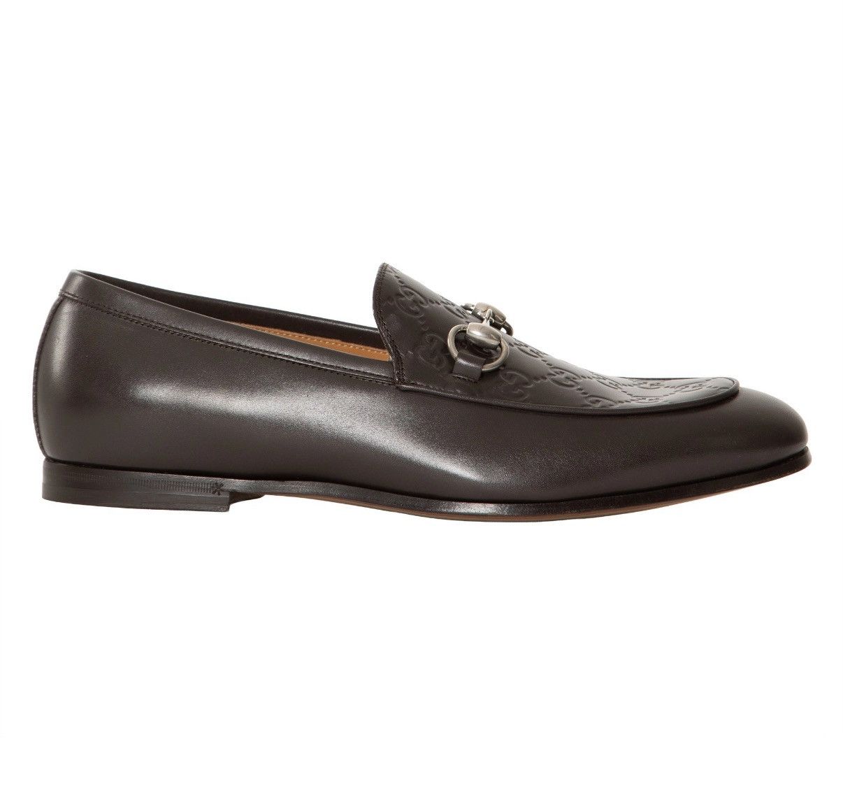 Gucci Gucci Brown Leather GG Embossed Horsebit Loafers - Size 7UK Size US 8 / EU 41 - 4 Thumbnail