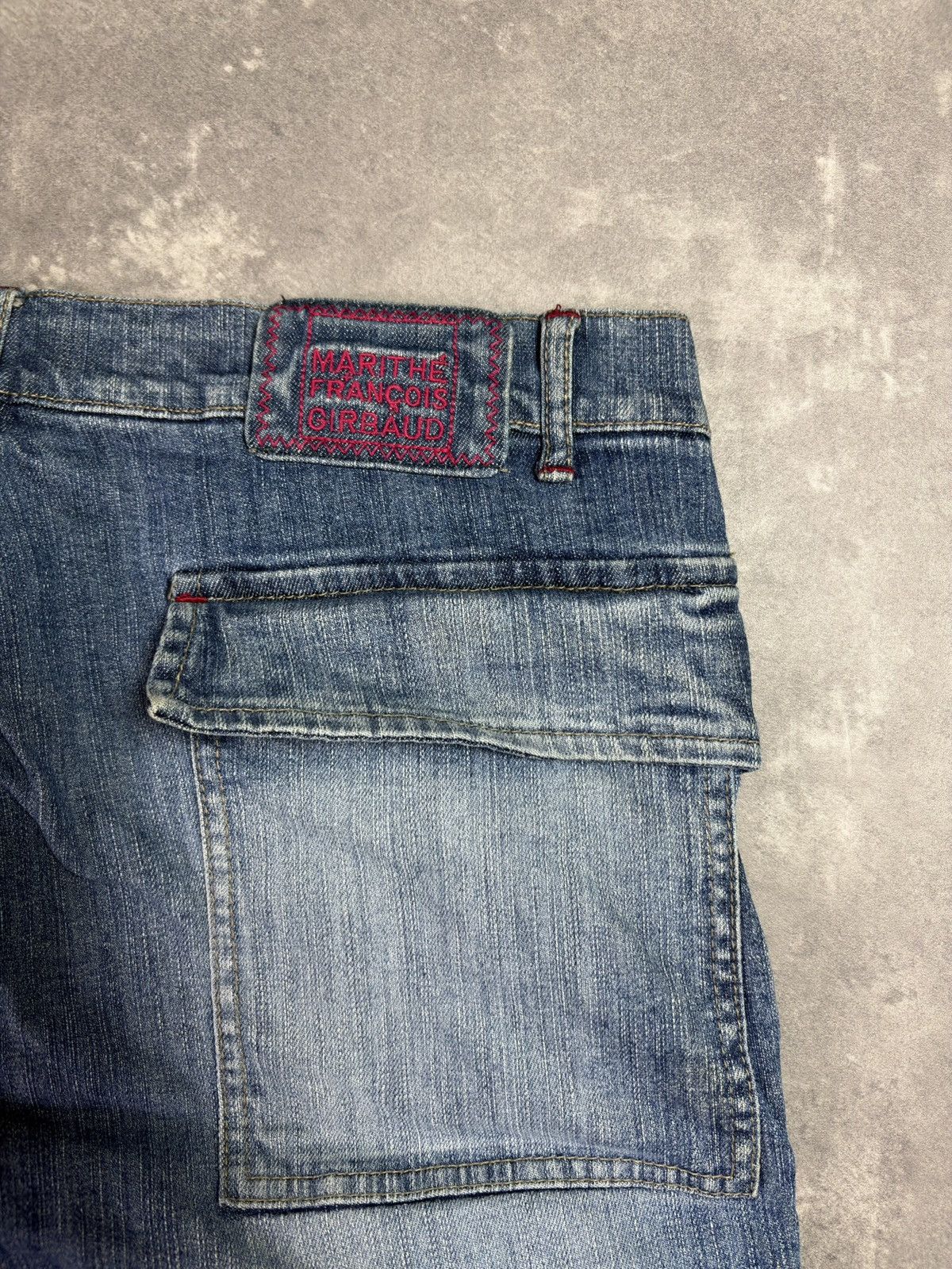 Marithe + Francois Girbaud 00s Marithe + Francois Girbaud Logo Bondage Straps Denim 32 Size US 32 / EU 48 - 17 Thumbnail