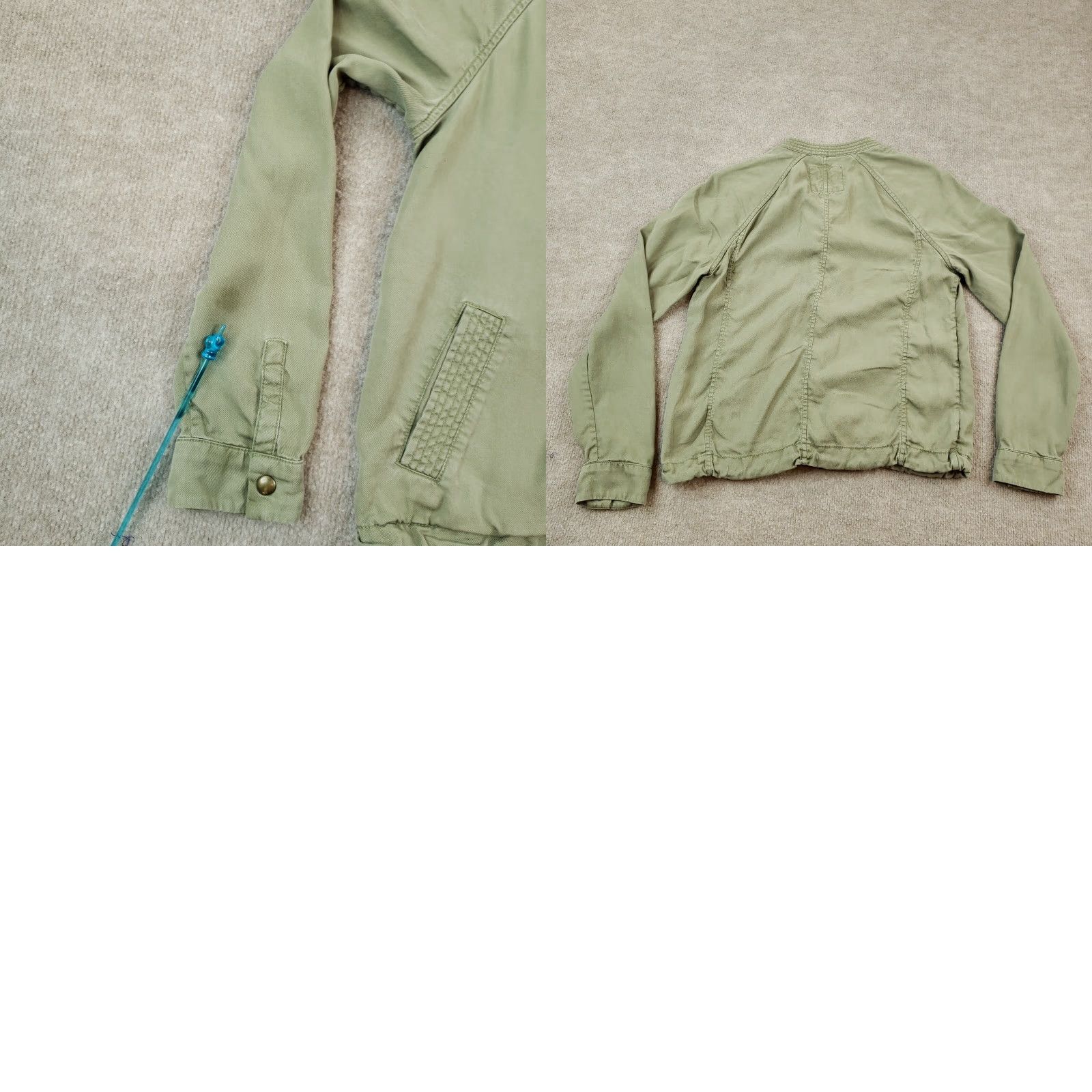 Gap Gap Womens Green Lightweight Button Up Jacket XS Size XS / US 0-2 / IT 36-38 - 8 Thumbnail