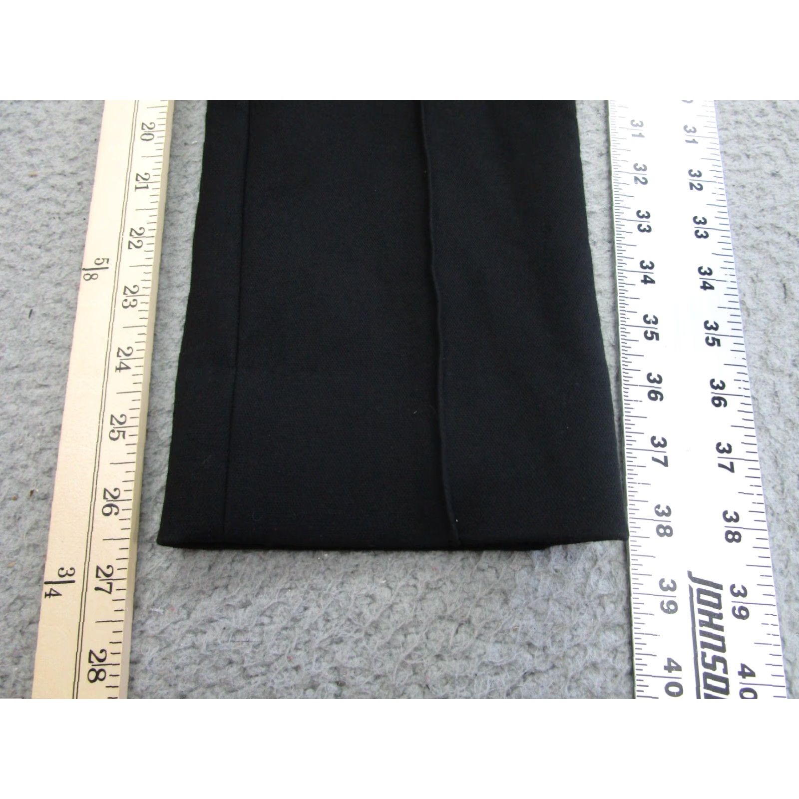 Diane von Furstenberg DVF Pants Womens 4 Black Tuxedo Waistband Straight Leg Stretch Dress Pants Regular Inseam 32 Logo Size 27" / US 4 / IT 40 - 2 Thumbnail