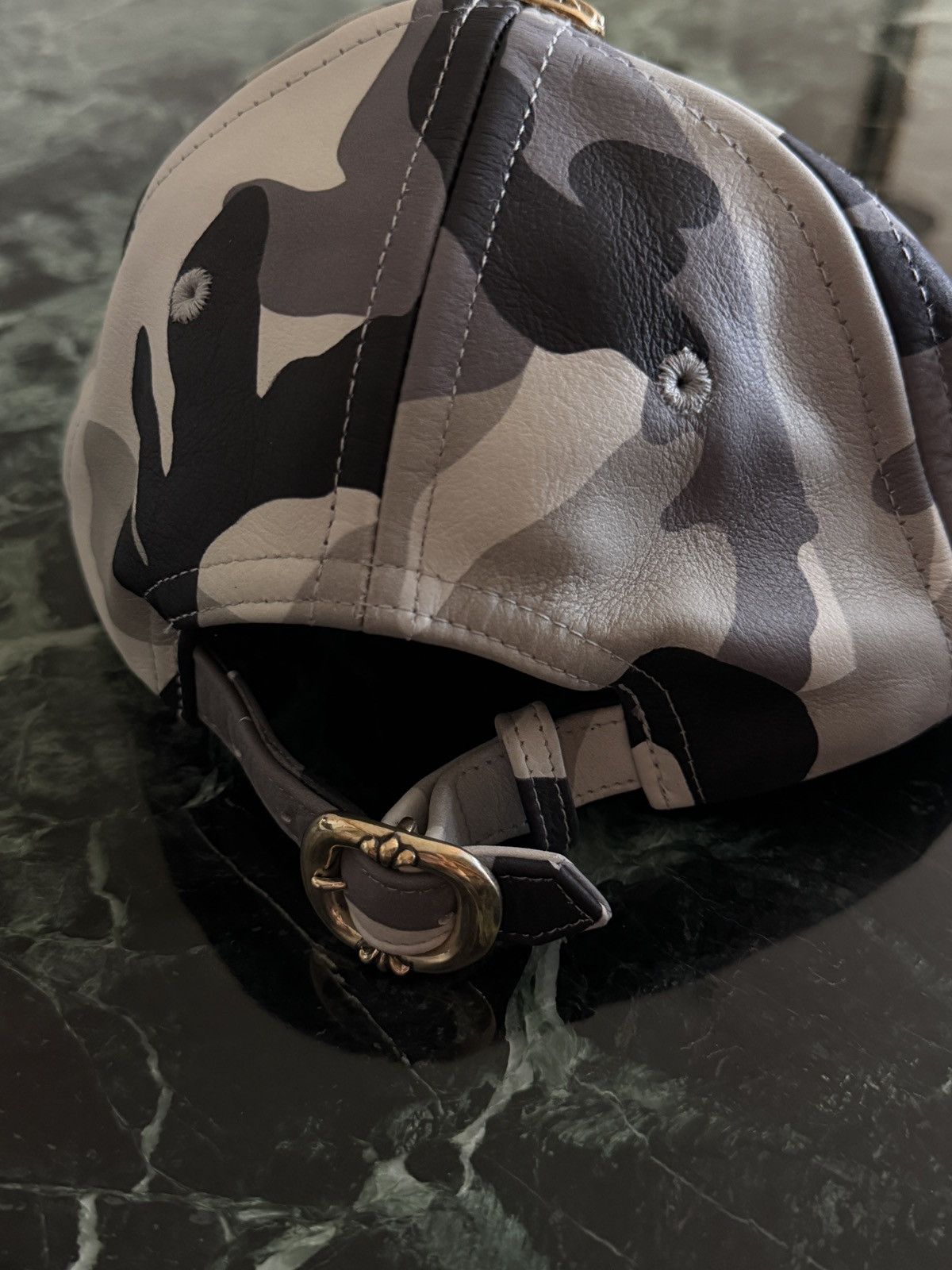 Chrome Hearts Camo Leather Star Patch Hat Size ONE SIZE - 3 Thumbnail