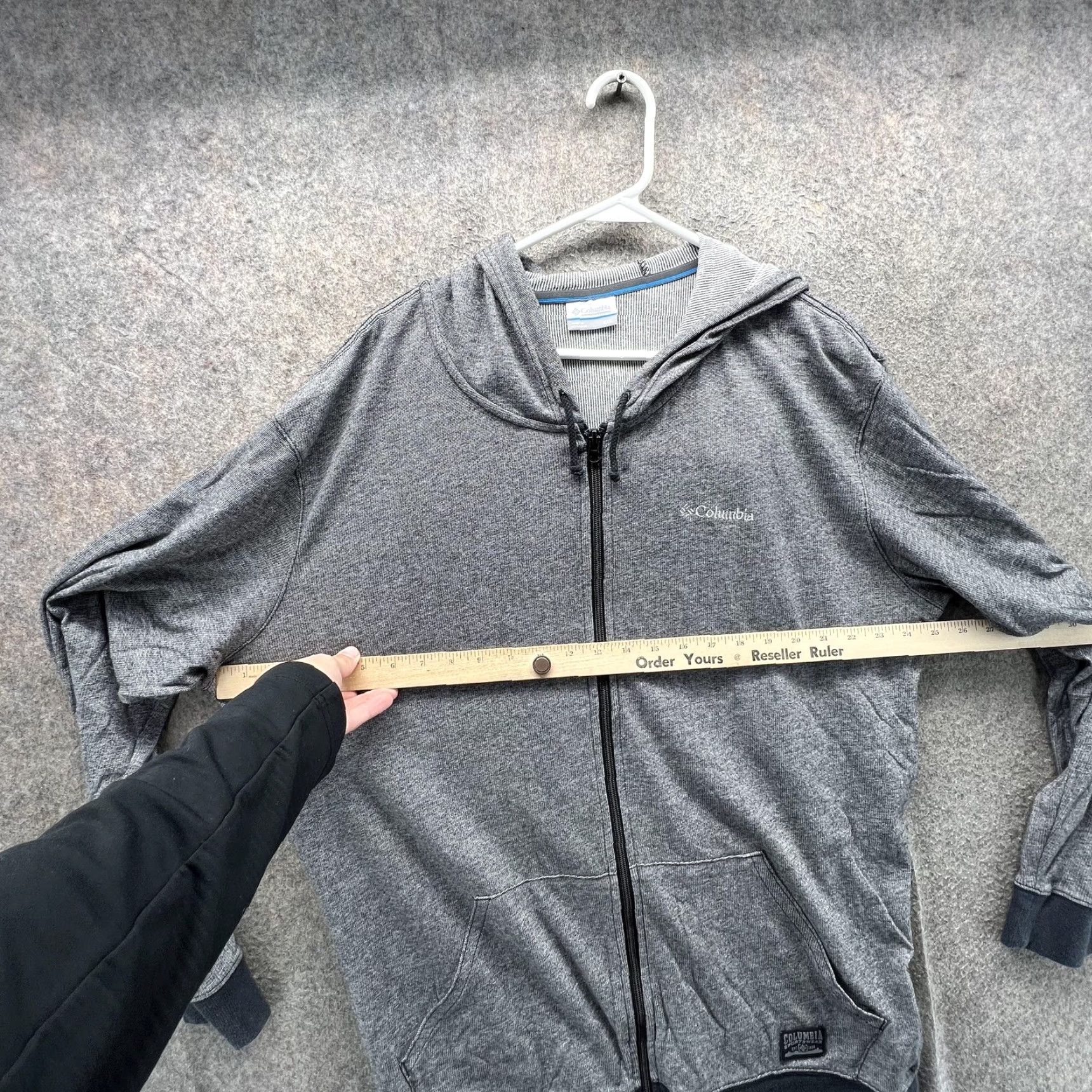 Logo 7 Columbia Hoodie Mens 2XL Gray Full Zip Knit Sweatshirt Pockets Casual Size US XXL / EU 58 / 5 - 5 Thumbnail