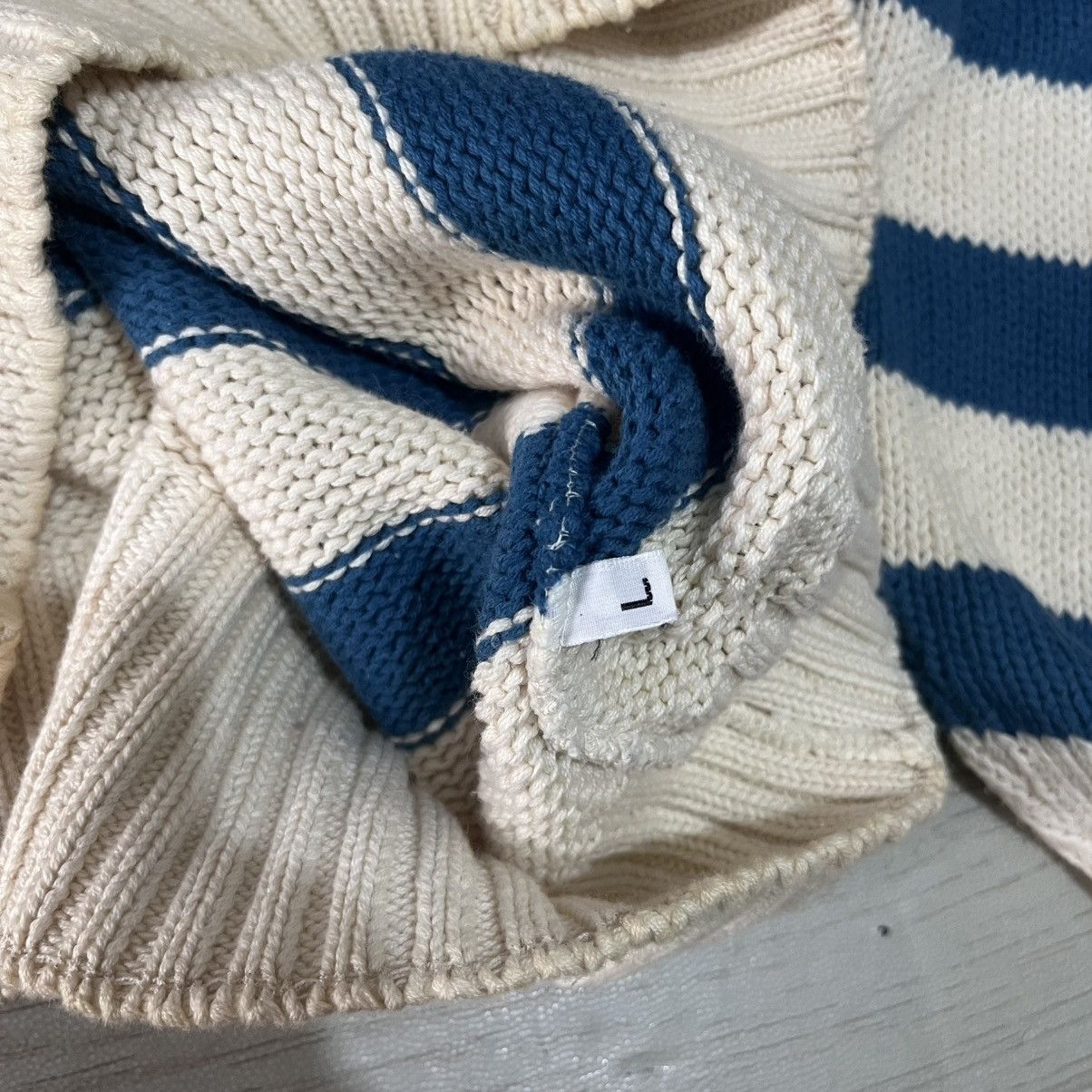 Lacoste Vintage Lacoste izod knit sweater striped Size US L / EU 52-54 / 3 - 4 Thumbnail