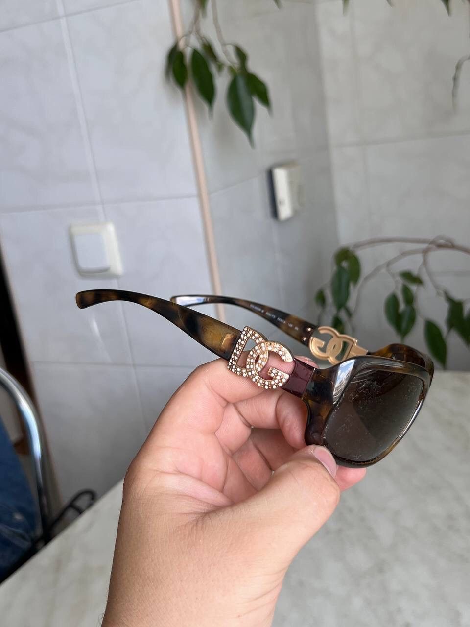 Dolce & Gabbana × Vintage Y2K Dolce & Gabbana Sunglasses Rhinestone Strass 2000s Wrap Size ONE SIZE - 13 Thumbnail