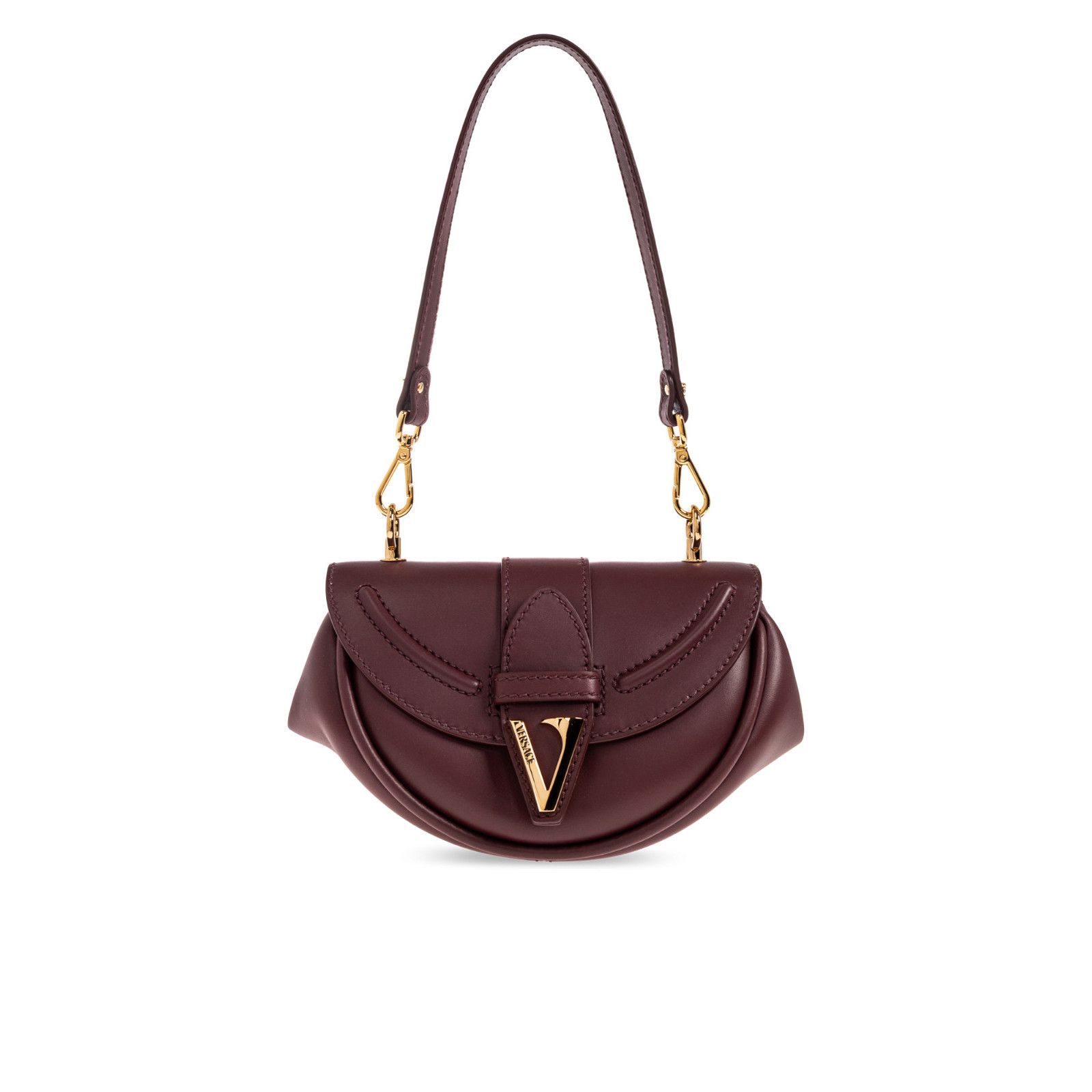 Versace VERSACE Romy Small Brown Leather Shoulder Bag New & Authenti Size ONE SIZE - 1 Thumbnail