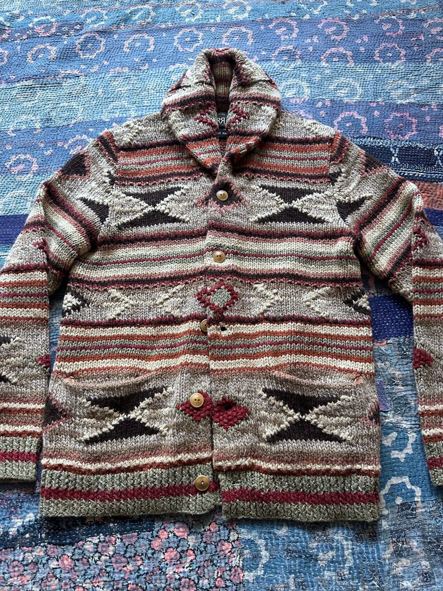 RRL Ralph Lauren rrl knit wool sweater M patterned like new Size US M / EU 48-50 / 2 - 1 Thumbnail