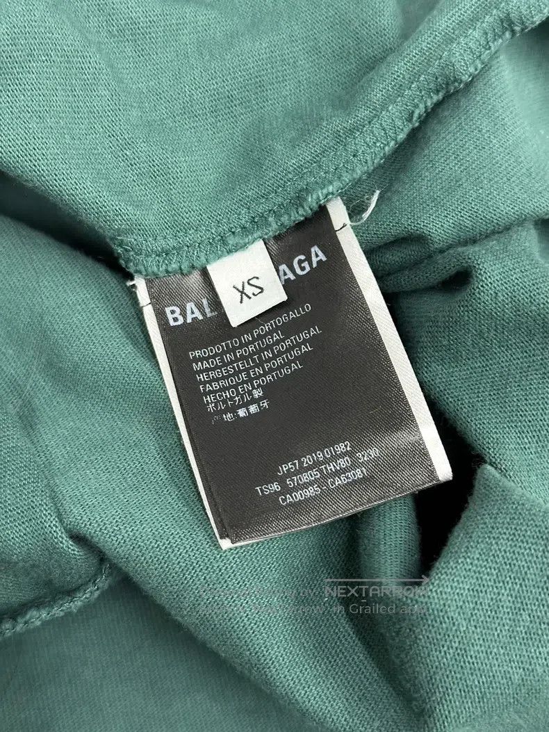 Balenciaga Balenciaga Green back letter logo short sleeve at-shirt to Size US XS / EU 42 / 0 - 4 Thumbnail
