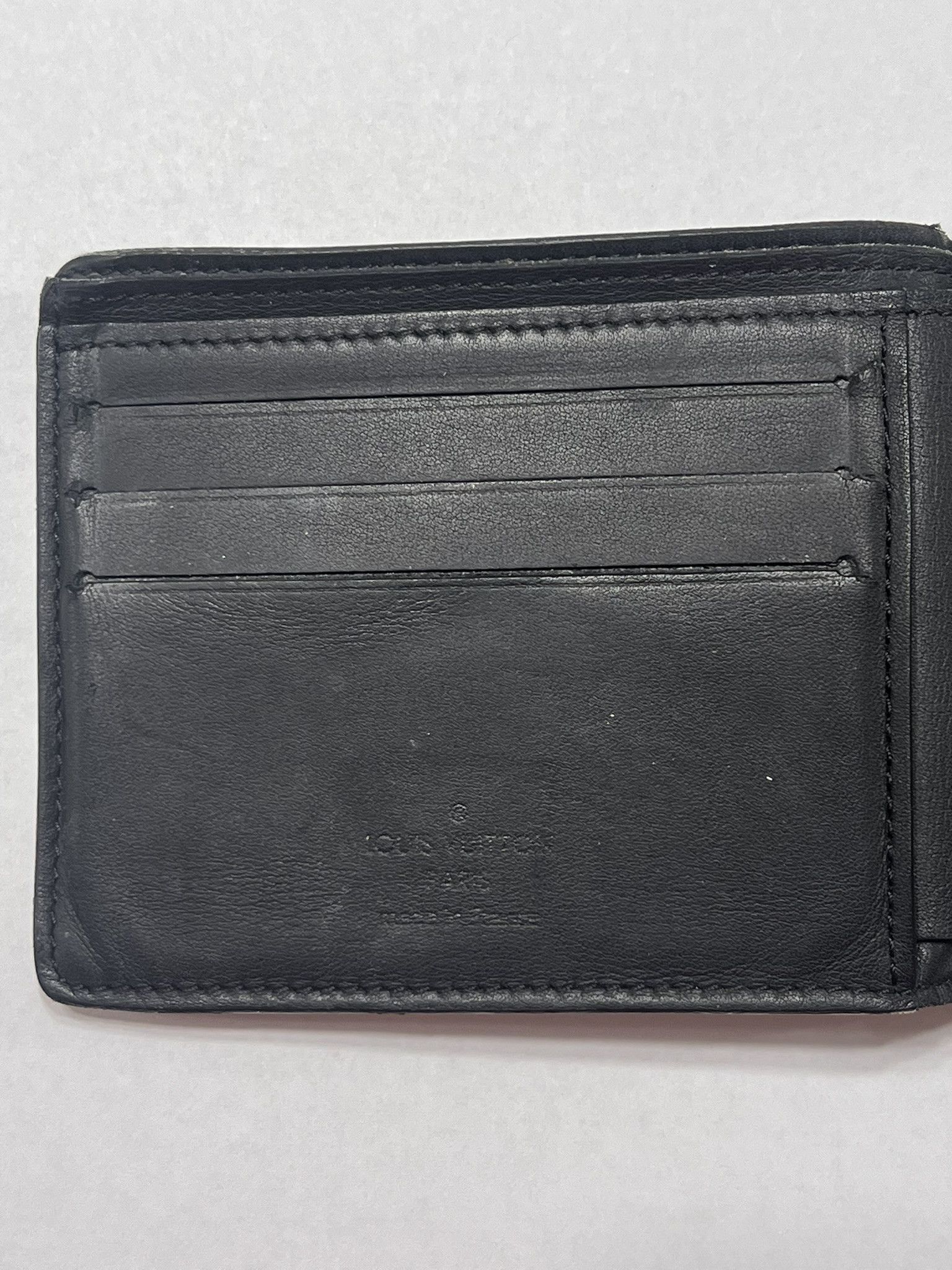 Louis Vuitton LOUIS VUITTON Damier Infini Slim Leather Wallet Onyx Black Size ONE SIZE - 5 Thumbnail