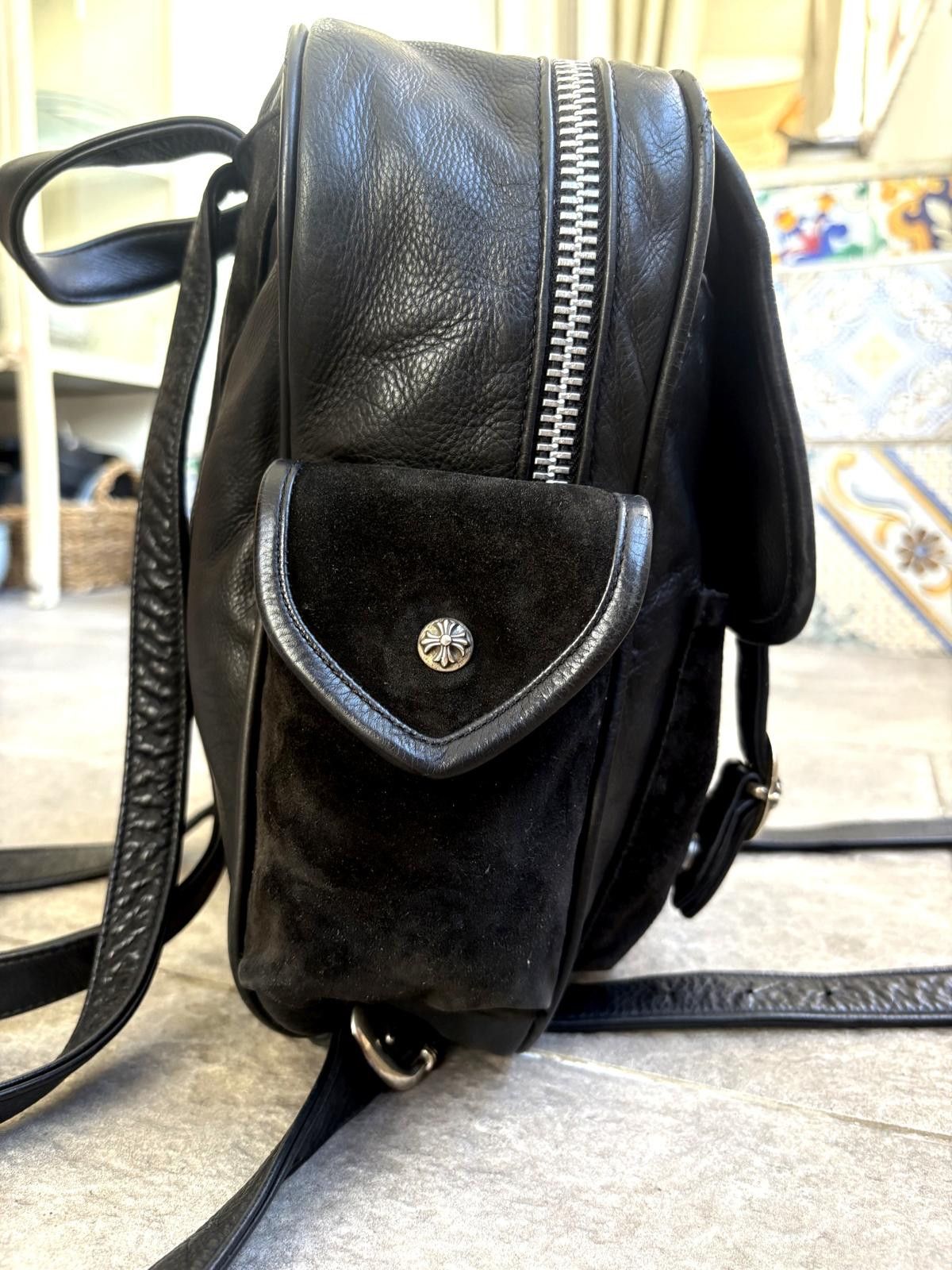 Chrome Hearts Chrome Hearts Suede & leather Backpack w/Sterling silver Size ONE SIZE - 2 Thumbnail