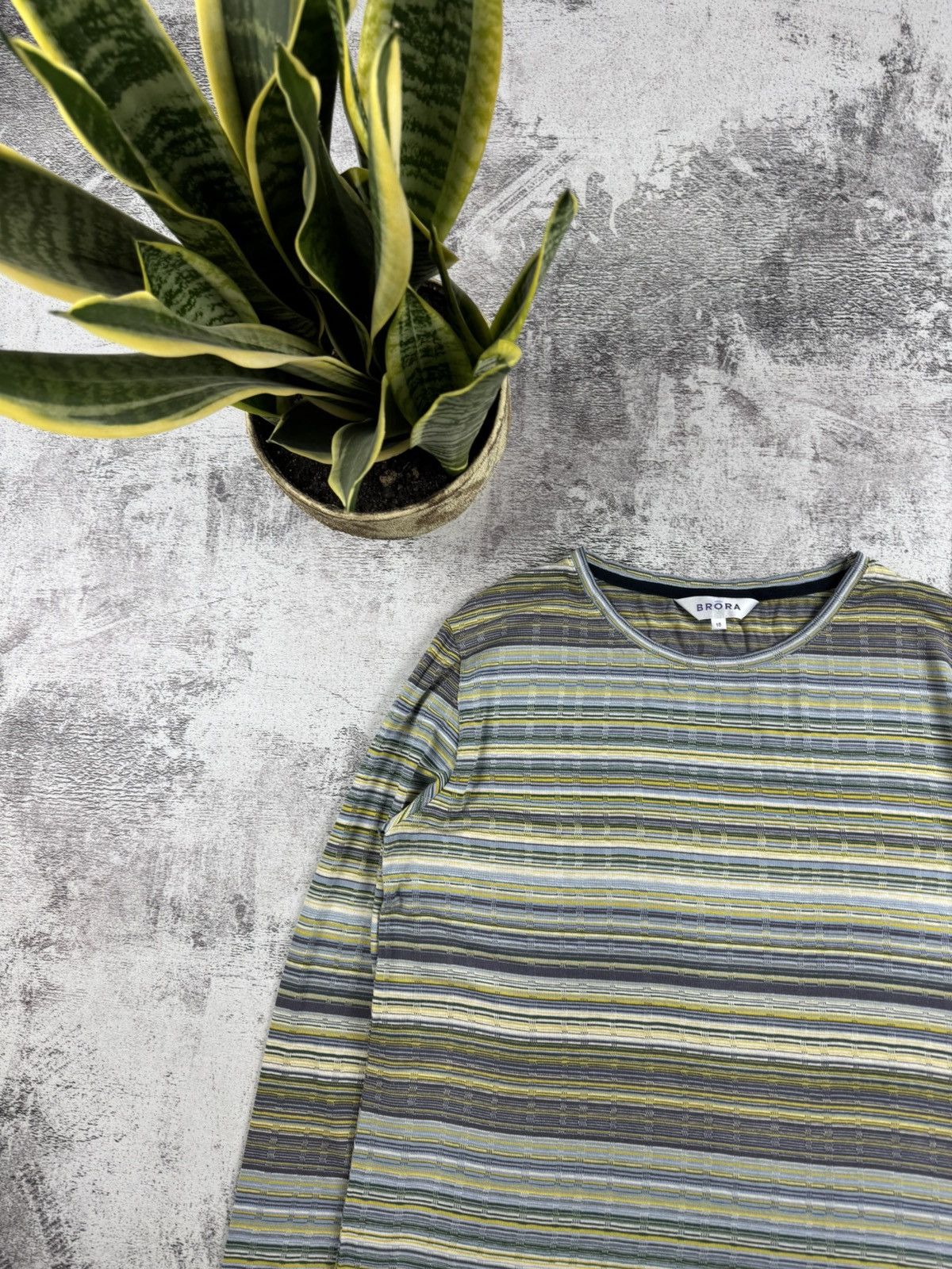 Vintage BRORA Viscose Striped 16 Size Longsleeve Pullover Sweatshirt Size XXL / US 16-18 / IT 52-54 - 6 Thumbnail