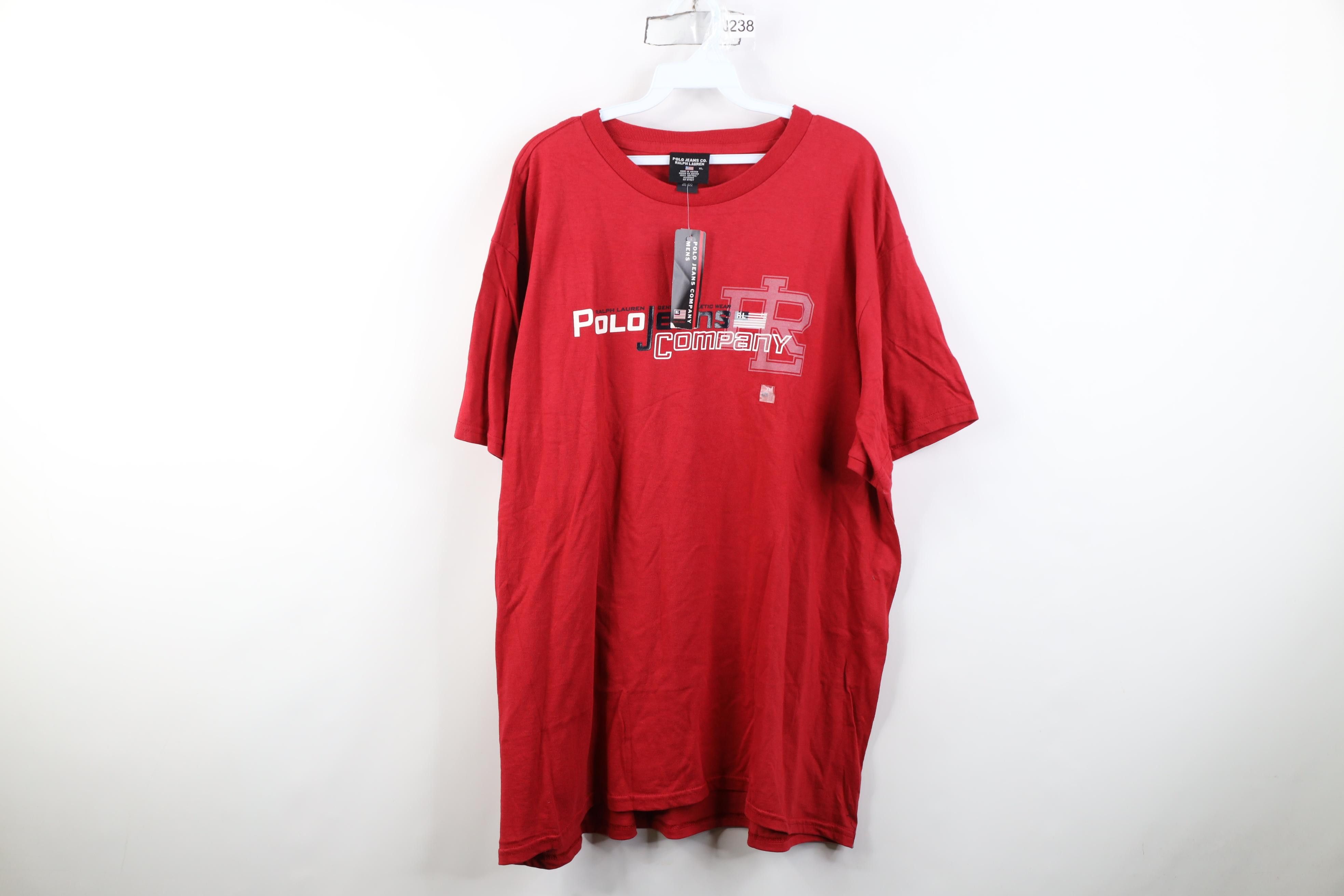 Polo Ralph Lauren Deadstock Vintage 90s Ralph Lauren USA Short Sleeve T-Shirt Size US XL / EU 56 / 4 - 1 Thumbnail