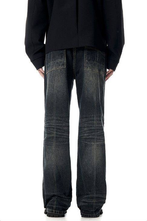 Jean Retro men's distressed patchwork loose casual jeans Size US 32 / EU 48 - 4 Thumbnail