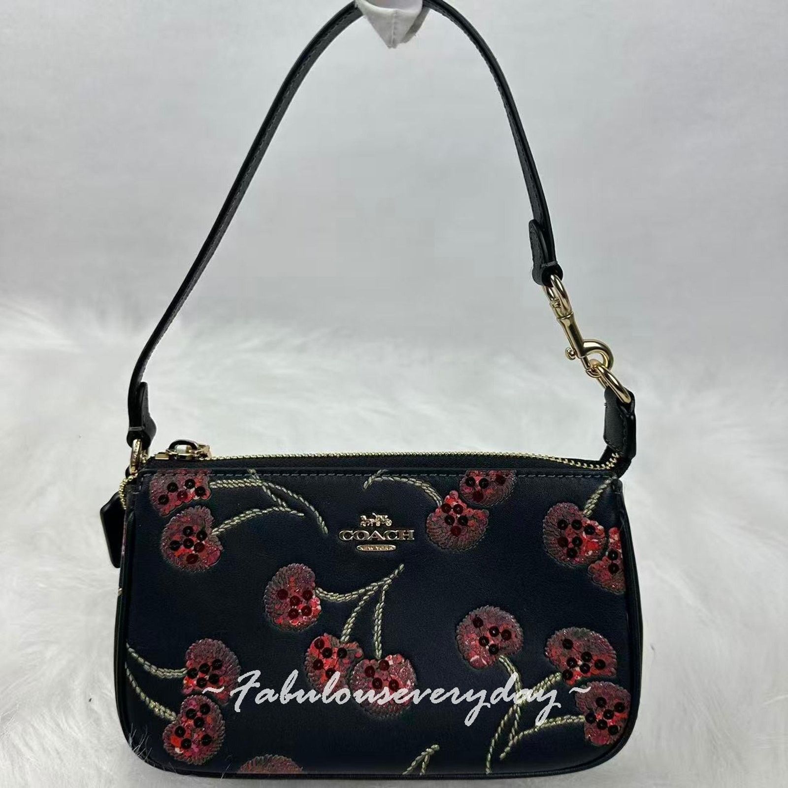Coach Coach Nolita 19 With Cherry Print In Leather/Gold/Black Size ONE SIZE - 1 Thumbnail