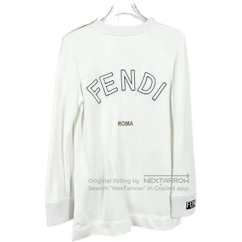 Fendi Fendi Women's White Cotton Long Sleeve Sweatshirt . Size XS / US 0-2 / IT 36-38 - 2 Thumbnail