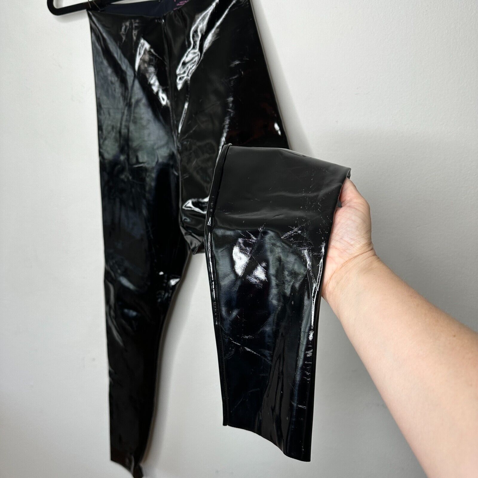 Commando Commando Black Crackle Faux-Patent Legging Shiny High Rise S Size 26" / US 2 / IT 38 - 4 Thumbnail