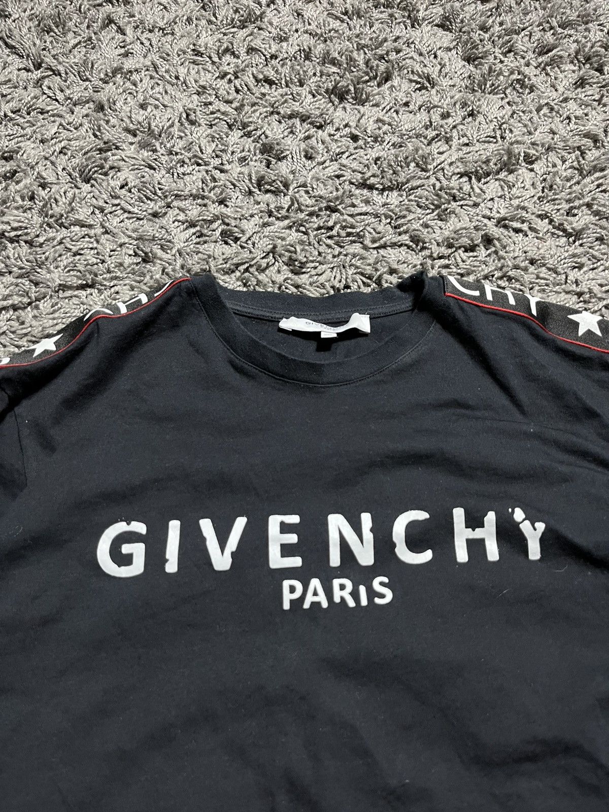 Givenchy GIVENCHY PARIS STRIPES HANDS LOGOS COTTON WOMENS T-SHIRT Size XXL / US 16-18 / IT 52-54 - 2 Thumbnail