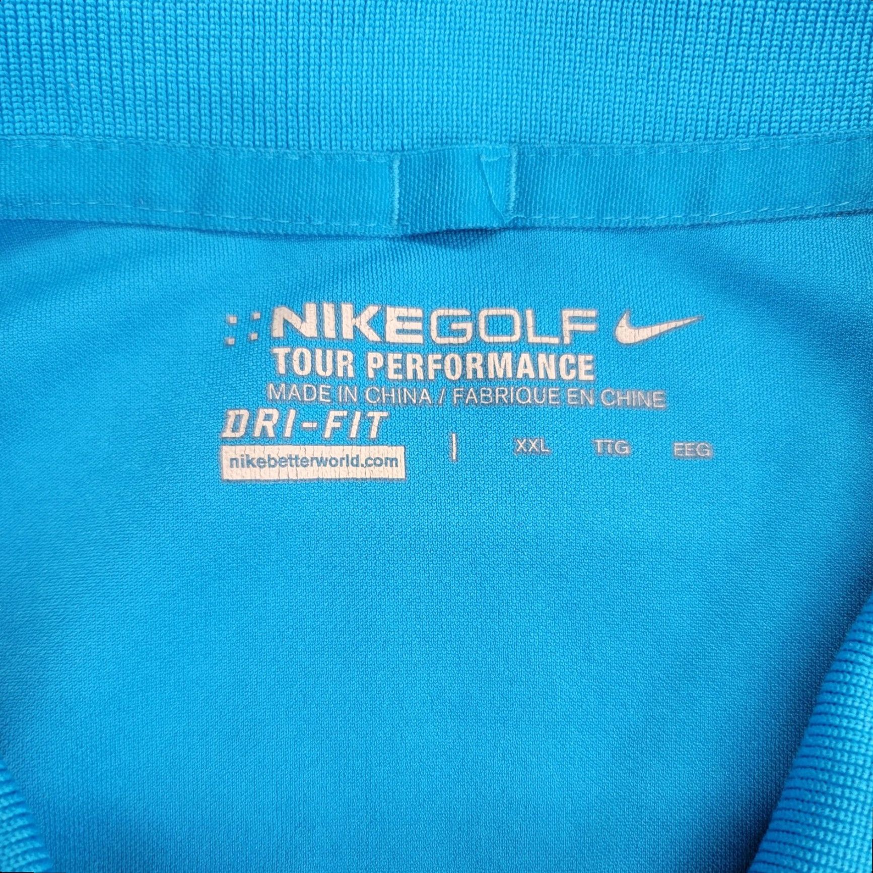 Nike Nike Golf Polo Shirt Mens 2XL Blue Dri-FIT Tour Performance Swoosh Short Sleeve Size US XXL / EU 58 / 5 - 4 Thumbnail