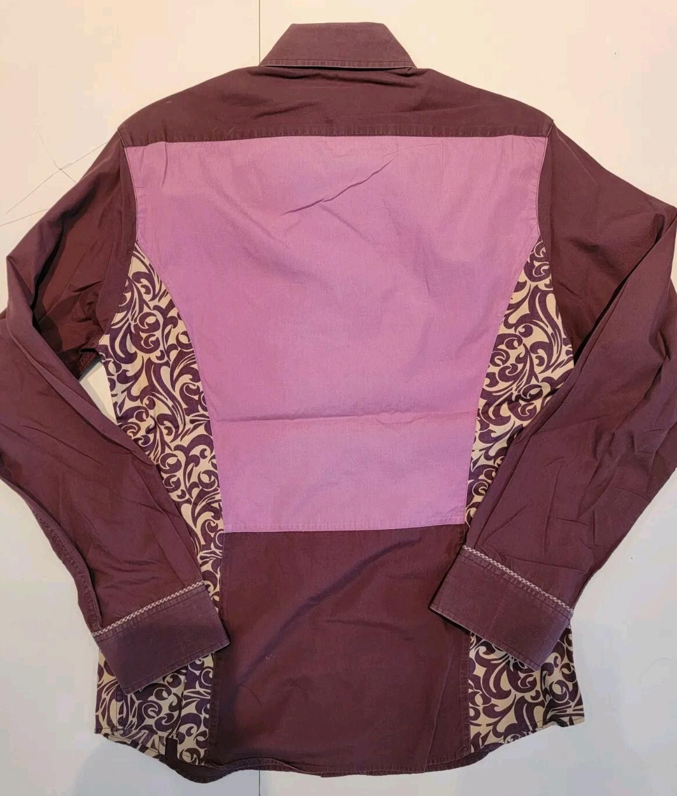 Paul Smith Paul Smith Maroon Embellished Baroque Design Shirt Large Size US L / EU 52-54 / 3 - 4 Thumbnail