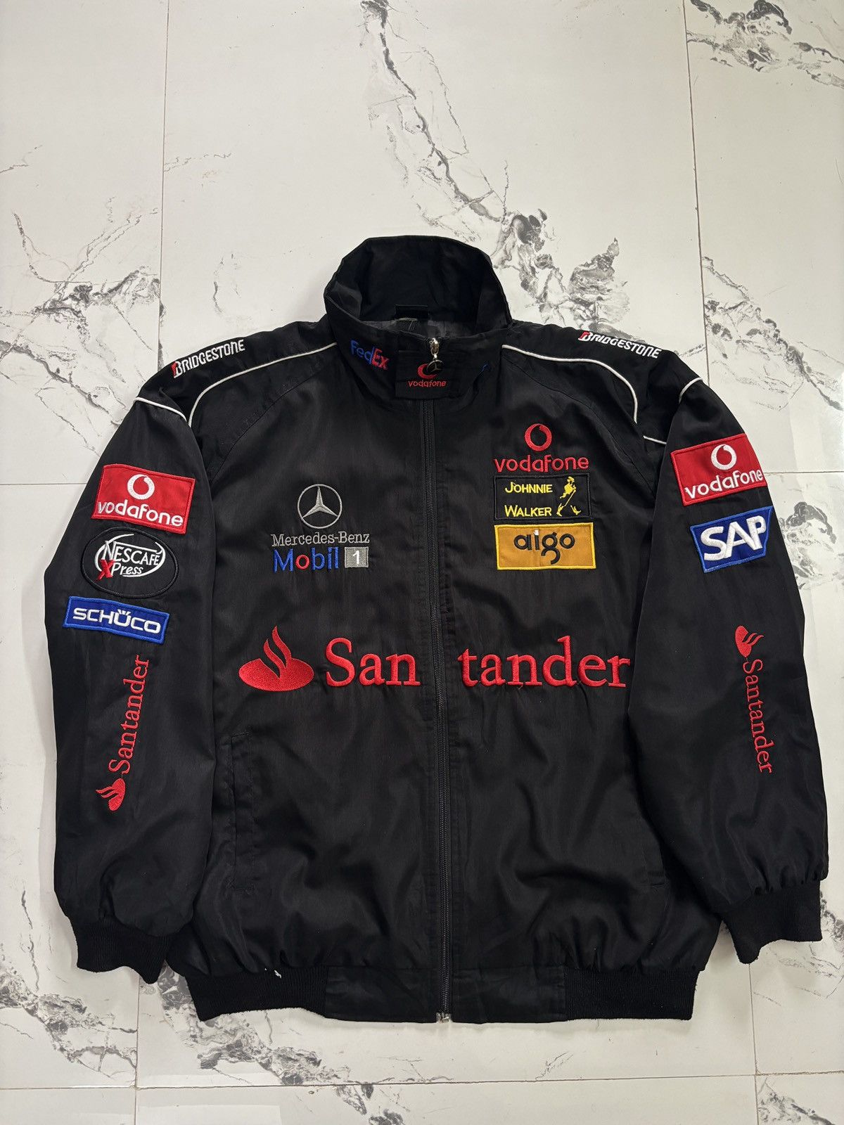 Mercedes-Benz VINTAGE MERCEDES-BENZ MCLAREN SATNDANDER F1 FACKET Size US XL / EU 56 / 4 - 1 Thumbnail