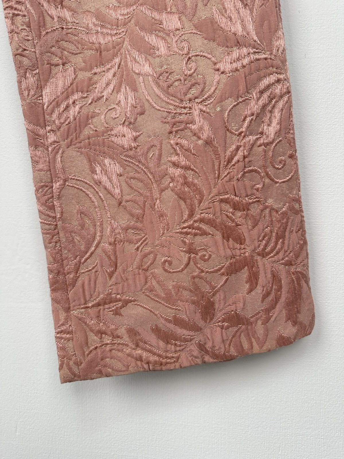 Blumarine BLUMARINE Wool Silk Floral Jacquard Pink Pants size 46 Size 32" / US 10 / IT 46 - 10 Thumbnail