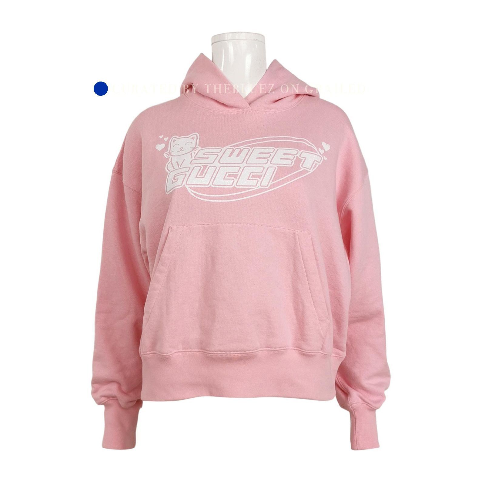 Gucci Sweet Cat Logo Hoodie in Pink Size US XS / EU 42 / 0 - 1 Thumbnail