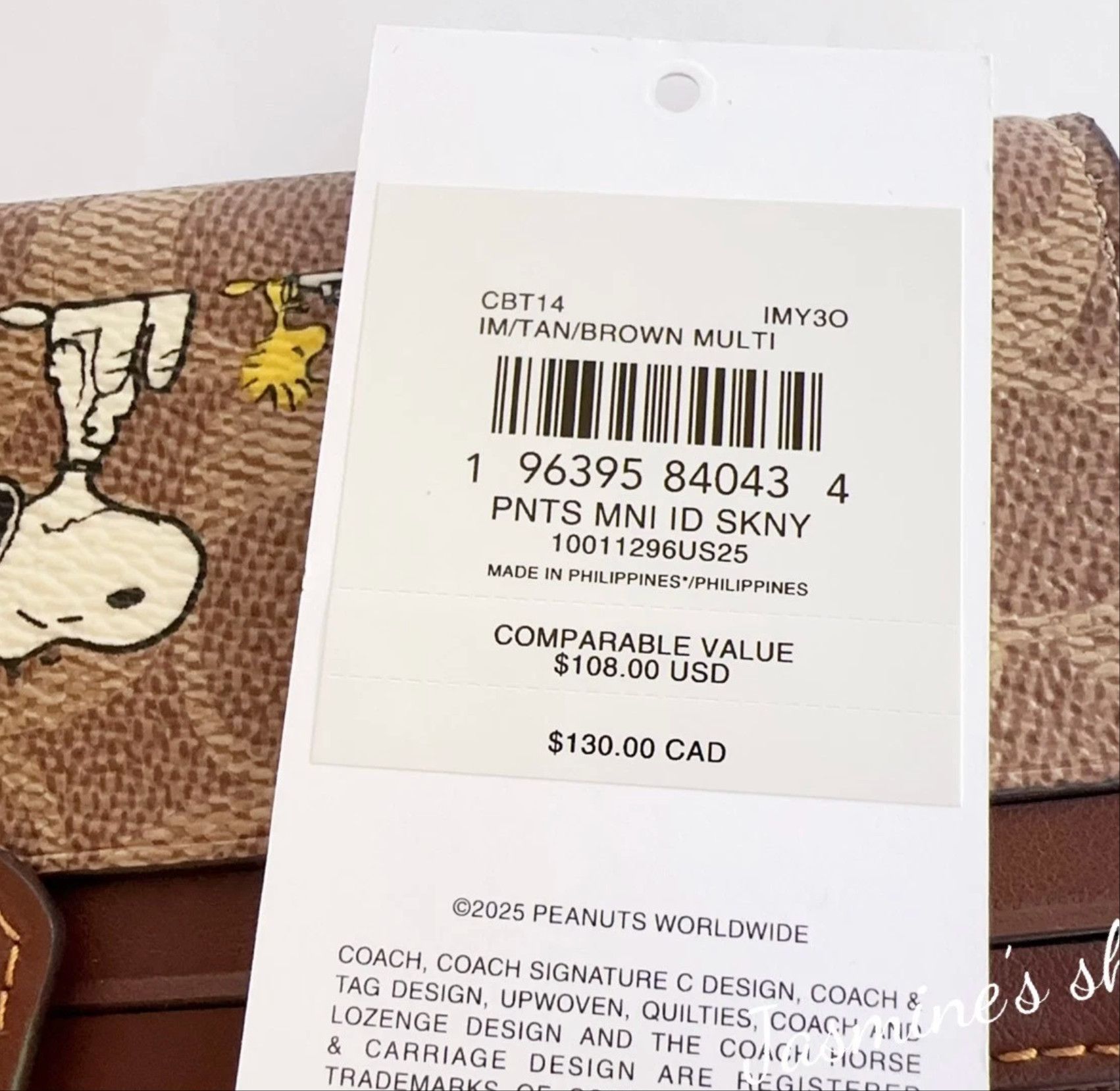 Coach Coach X Peanuts Mini Skinny Id Case With Snoopy CBT14 Size ONE SIZE - 6 Thumbnail