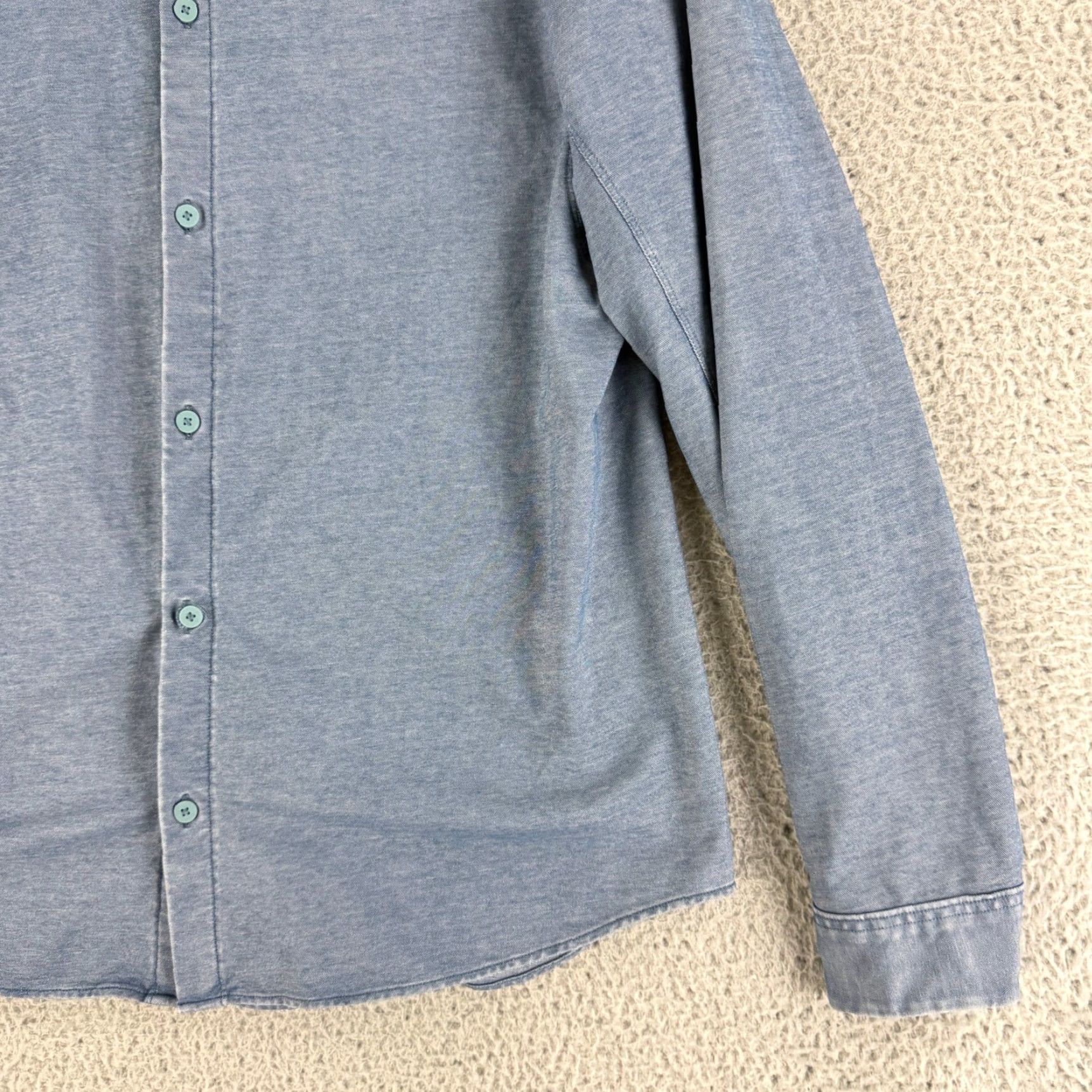 Lululemon Lululemon Button-Up Shirt Mens Large Blue Long Sleeve Technical Casual Shirt Size US L / EU 52-54 / 3 - 4 Thumbnail