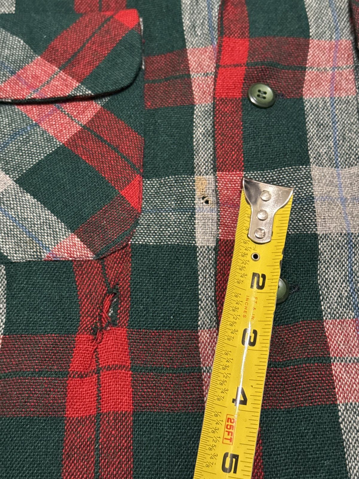 Vintage Vintage 70s 80s Wool Blend Plaid Button Up Flannel Shirt Size US S / EU 44-46 / 1 - 7 Thumbnail