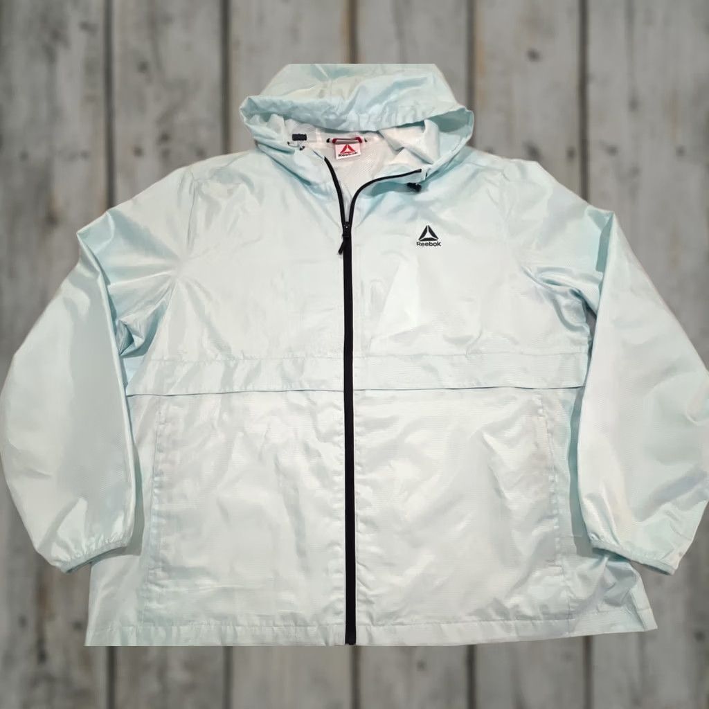 Reebok Reebok Windbreaker Full Zip 2XL Lightweight Jacket Men Blue Solid 90s Classic Logo Zipper Jogging Running Walking Light Windbreaker Size US XXL / EU 58 / 5 - 1 Thumbnail