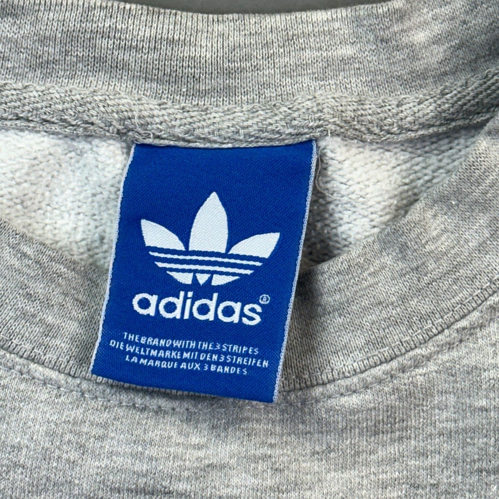 Adidas Adidas Originals Sweatshirt Mens Medium Gray Trefoil Logo Crewneck Pullover Shirt Men M Gray Graphic Print All Seasons Crew Neck Sweatshirt Size US M / EU 48-50 / 2 - 6 Thumbnail