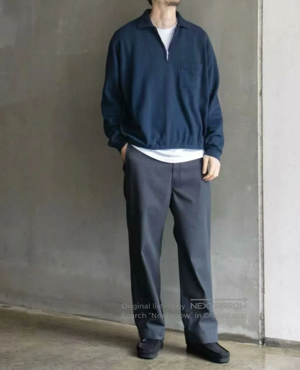 A.PRESSE a.presse 26ss Vintage Half Zip Sweatshirt. Size US M / EU 48-50 / 2 - 9 Thumbnail
