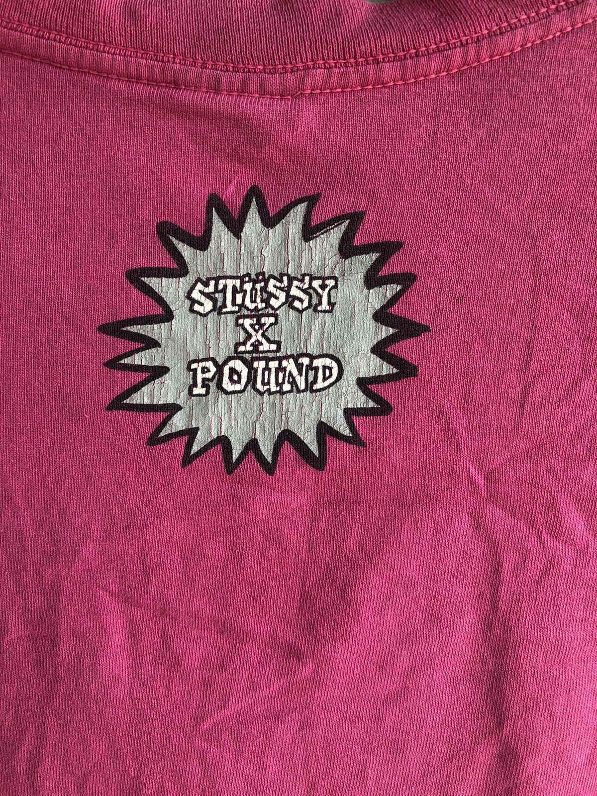 Stussy × Vintage Vintage Distressed 90s Stussy x Pound Tshirt Tee Size US M / EU 48-50 / 2 - 8 Thumbnail